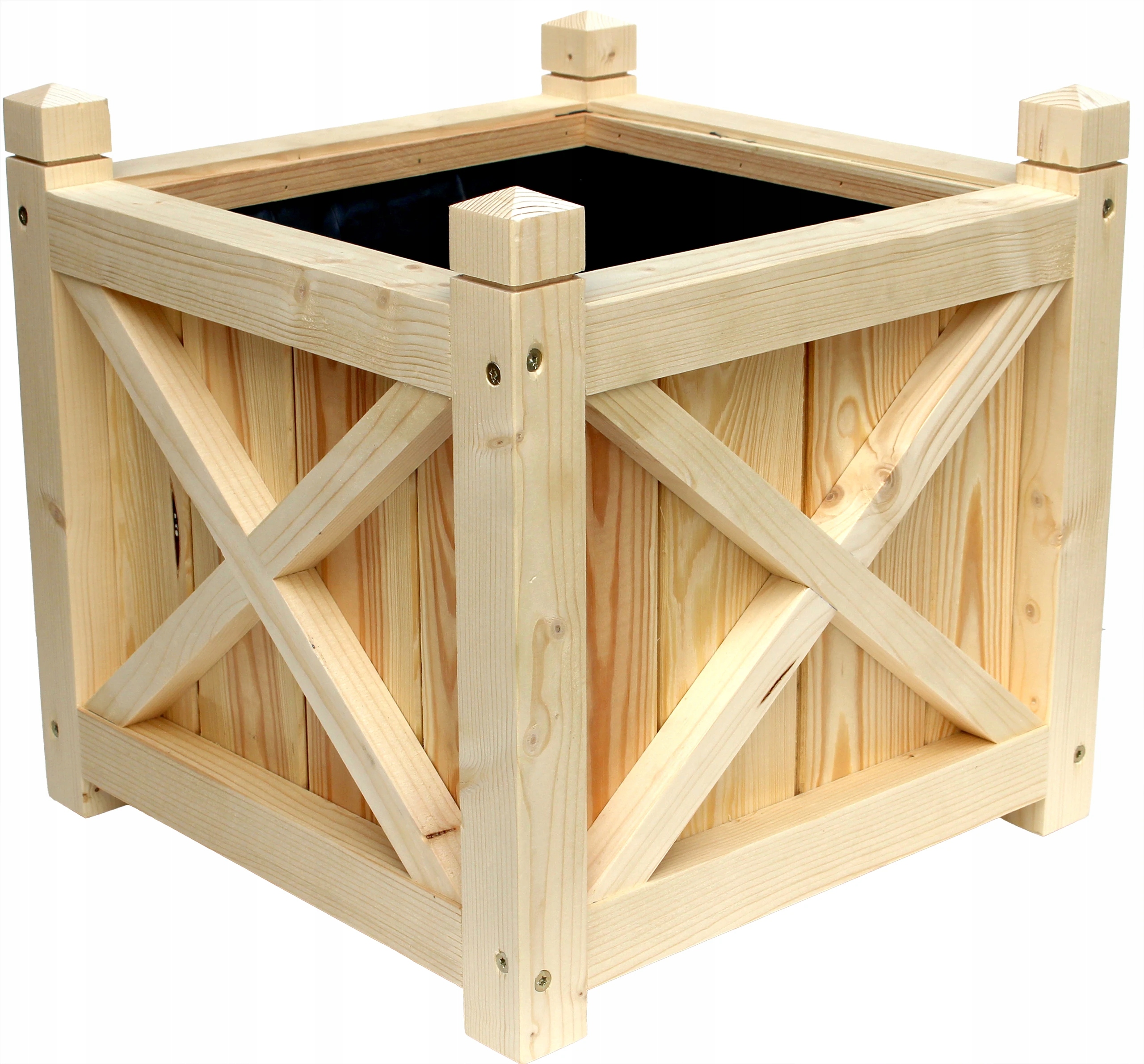 Donica Ogrodowa Doniczka Drewniana 40x40CM Warzywniak Zielnik Taras Kwiaty