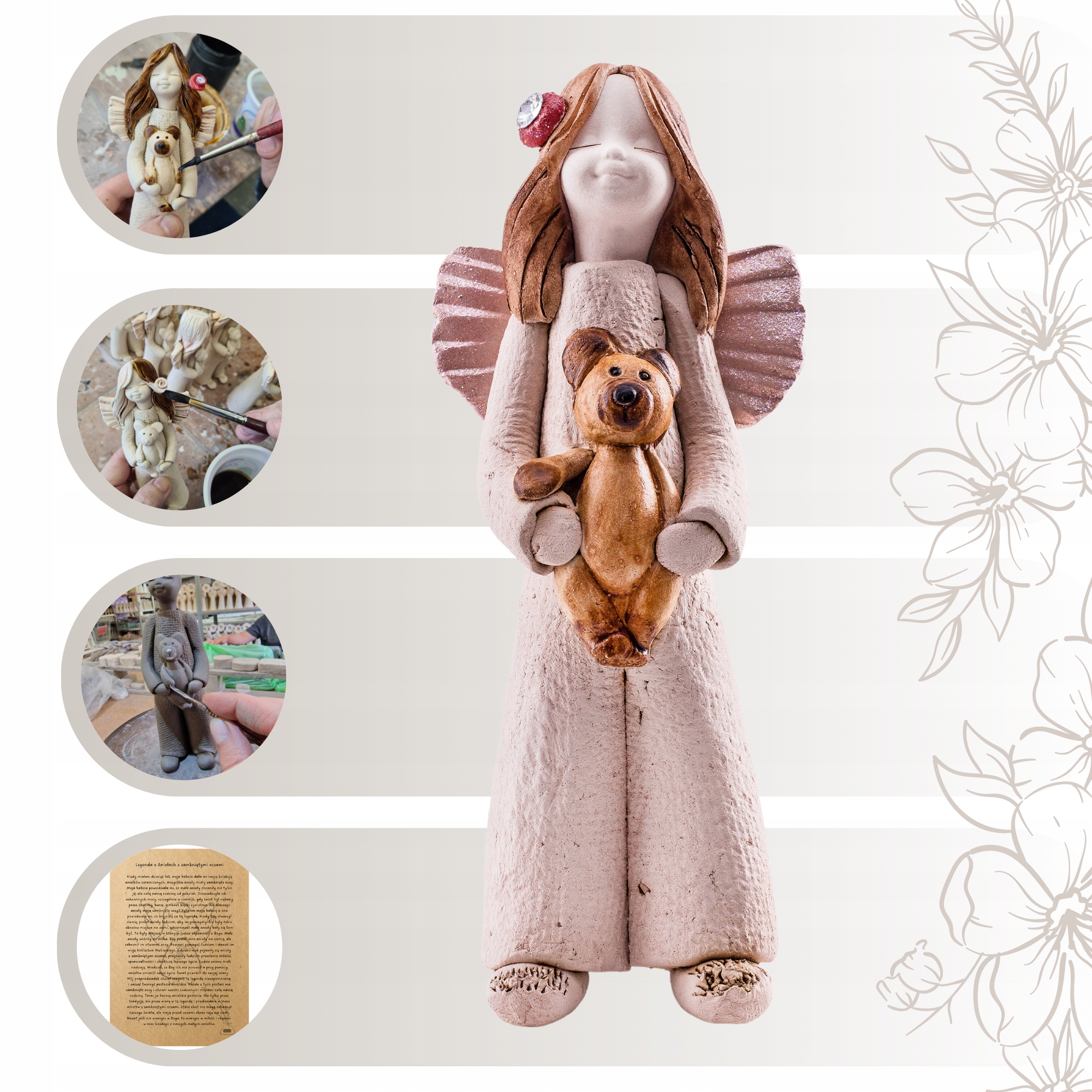 ANIOŁ ANIOŁEK STRÓŻ CERAMICZNY PREZENT NA ŚWIĘTA URODZINY MIKOŁAJ Kod producenta A190003