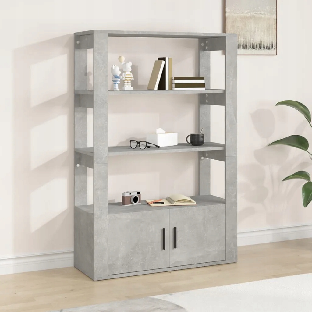vidaXL Příborník betonově šedý 80x30x119,5 cm kompozitní dřevo