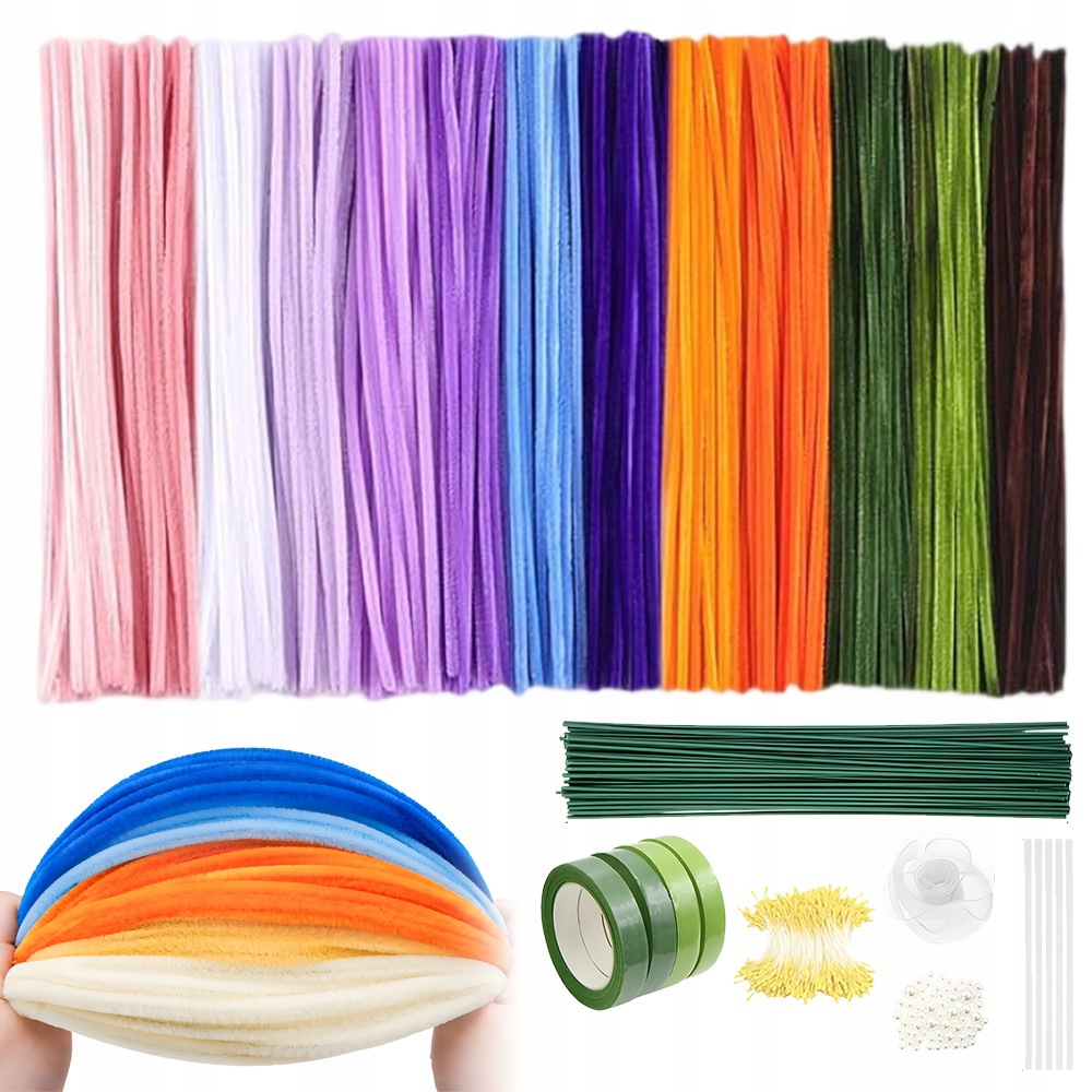 Barevné Kreativní Drátky 800KS Kytice Květin Diy Sada