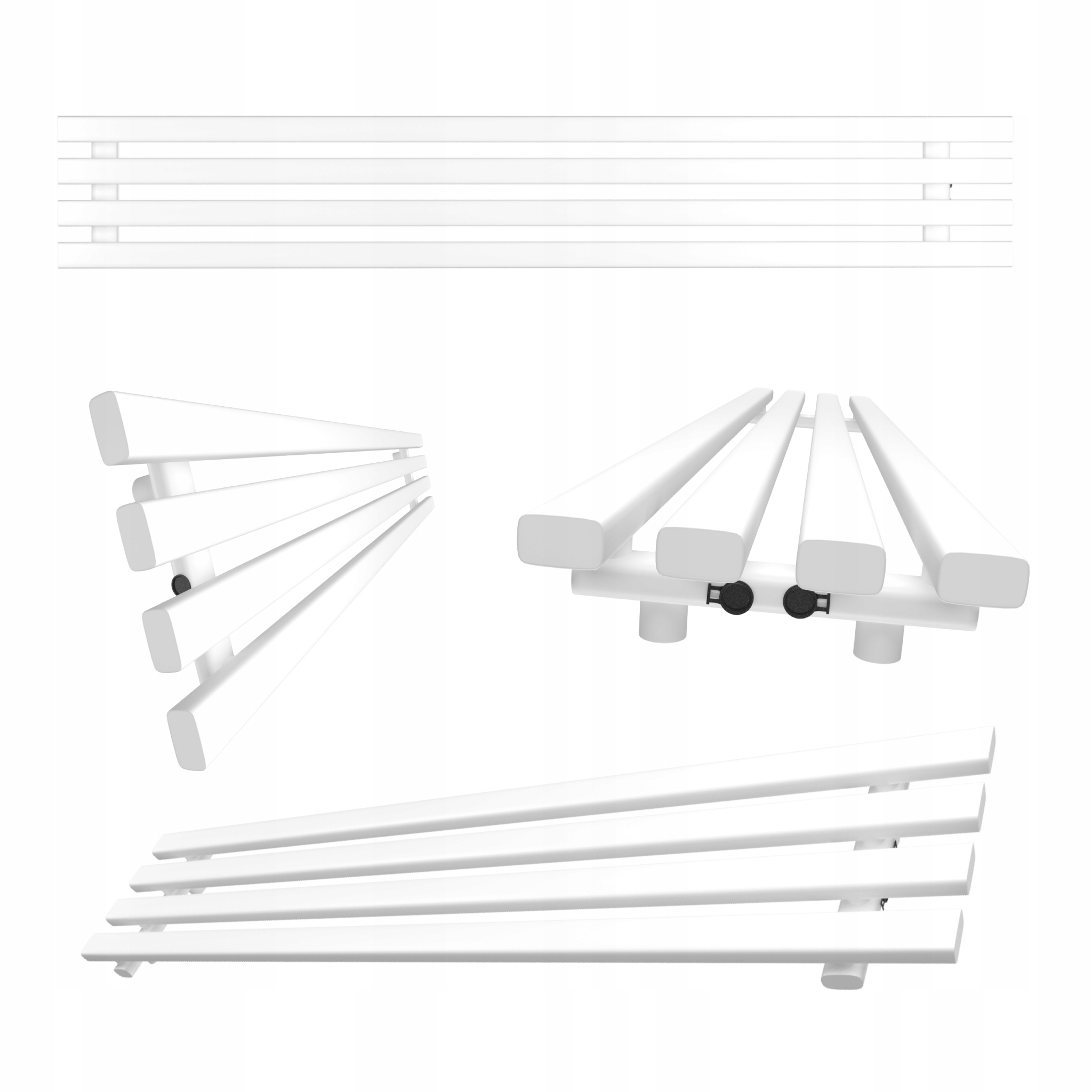 Horizontální Radiátor HORIZONT4 29x120 Bílý Mat