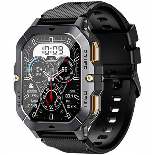 Pánské hodinky Chytré Hodinky Rubicon Spojení Sms Krokoměr Puls Tlak