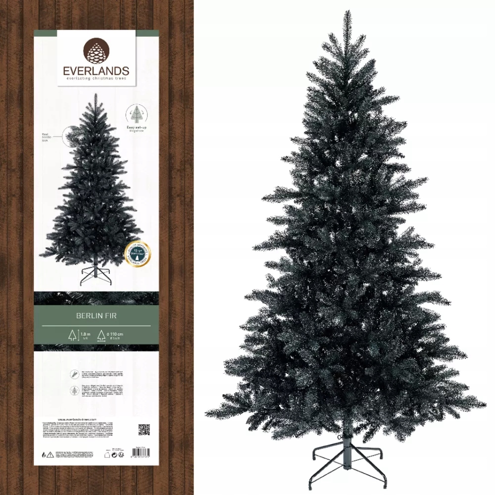 Umelý vianočný stromček Jedľa ako živá, vysoký 180 cm