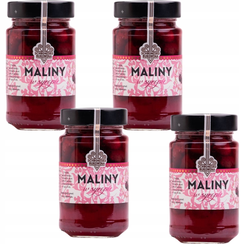 Maliny v cukrovém sirupu Schronisko Bukowina 240 g na čaj