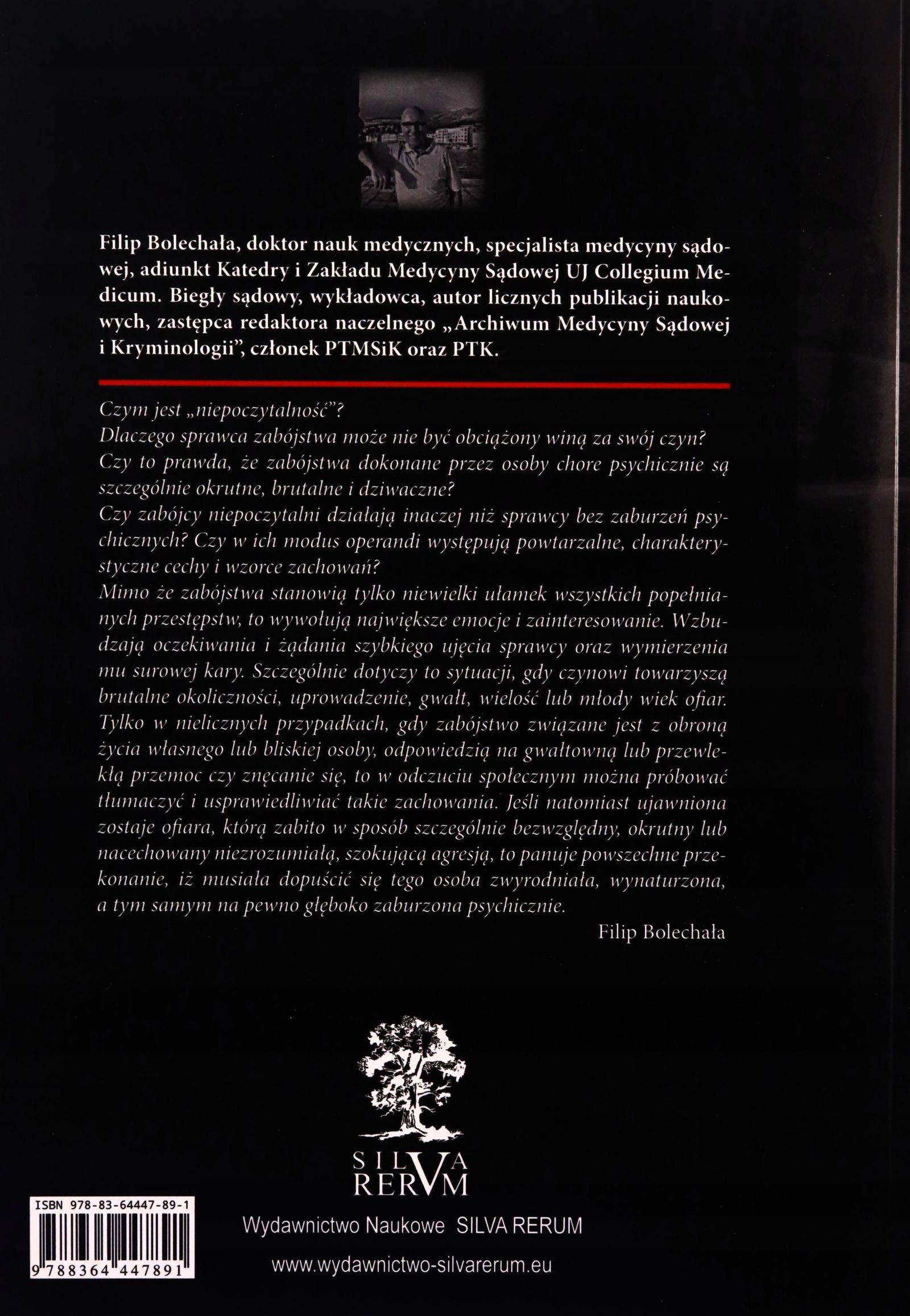 ZABÓJSTWO A NIEPOCZYTALNOŚĆ - Filip Bolechała [KSIĄŻKA] Stan opakowania oryginalne