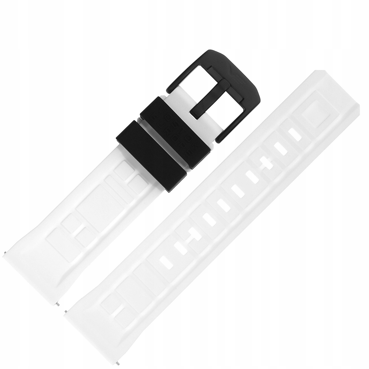 Pásek Systema Silikon (E724) bílý, černý, sklo, černá barva