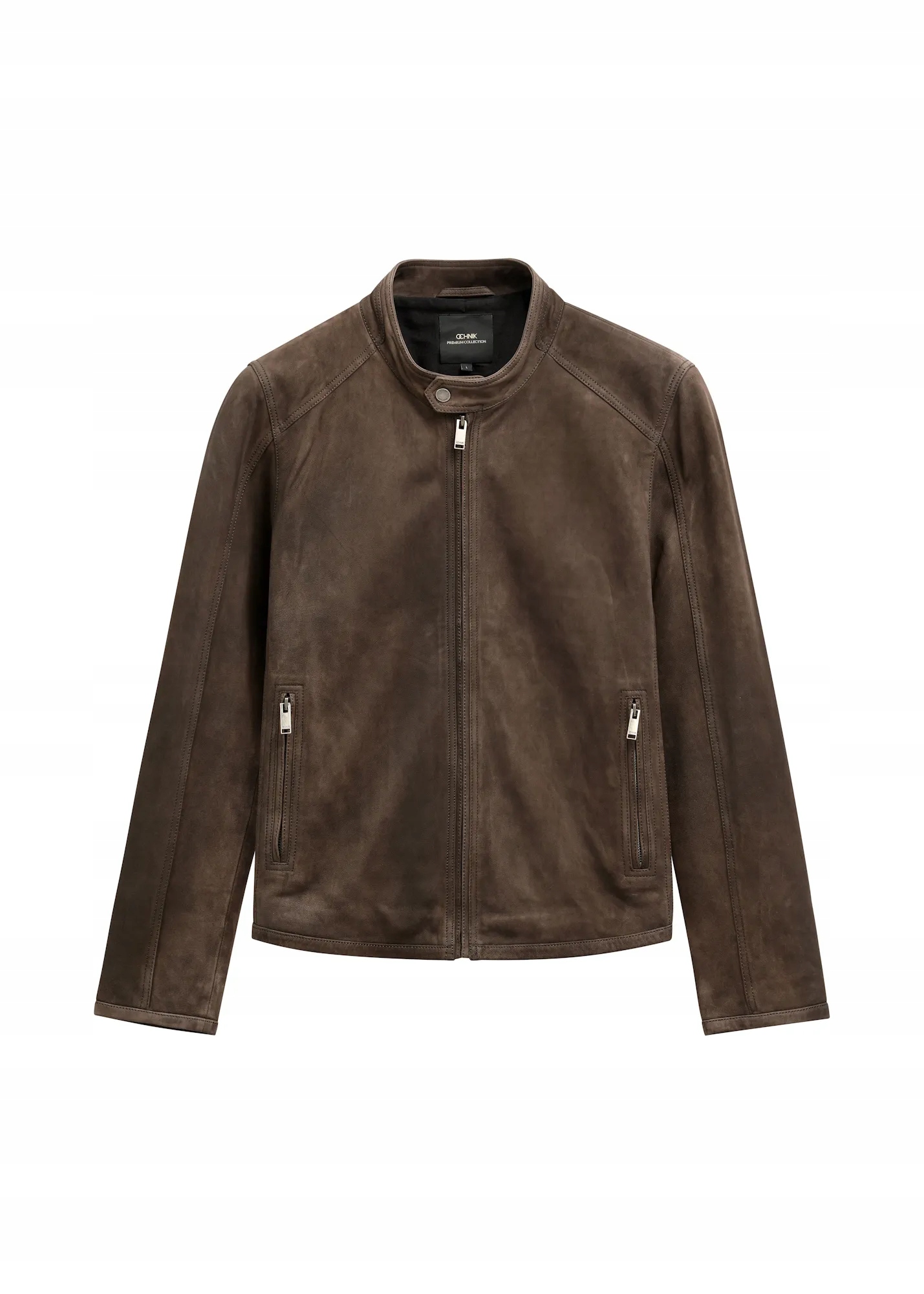 Ochnik Hnědá semišová pánská bunda KURMS-0396-1I(W26) XXL