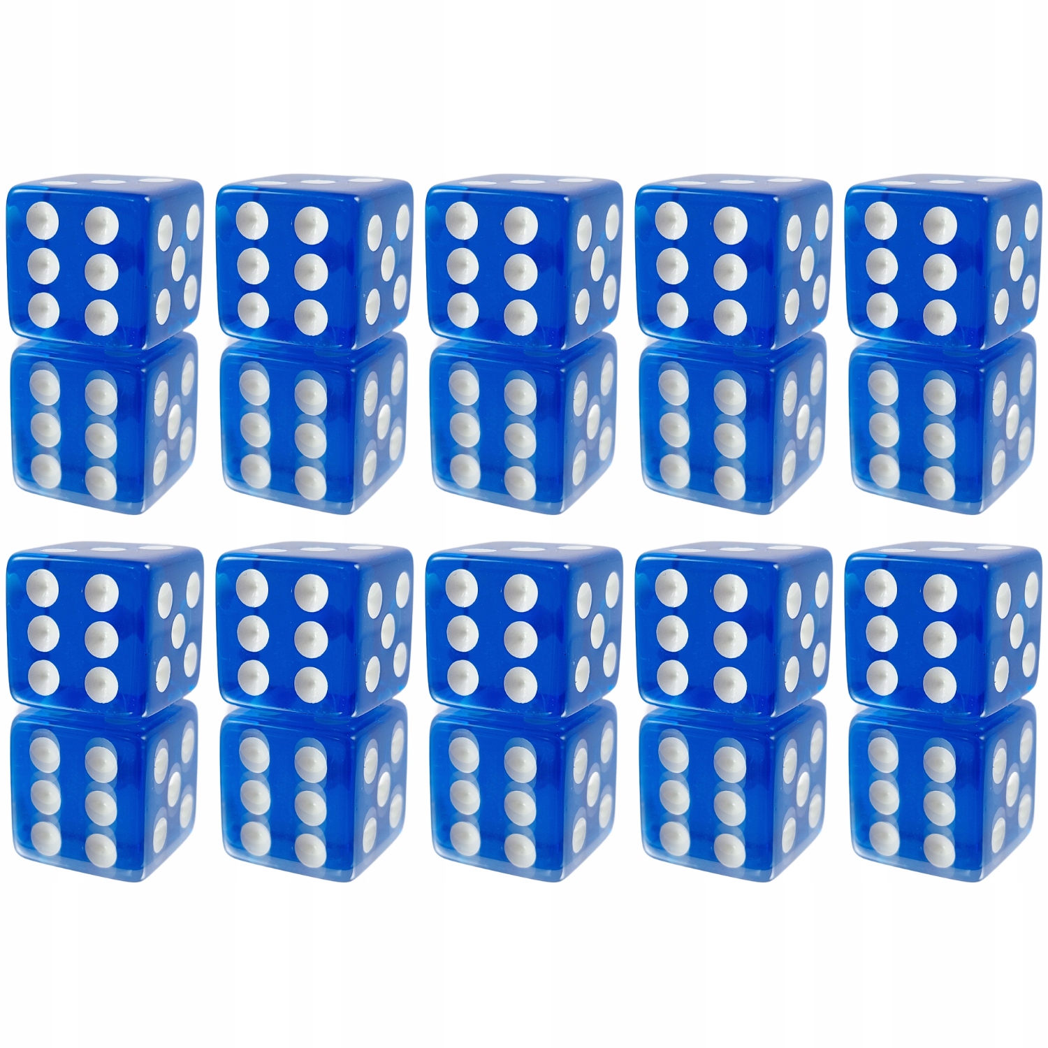 ZESTAW 10 KOSTEK K6 RPG KOŚĆ SZEŚCIOŚCIENNA CISZA PRZED BURZĄ 1,8 CM