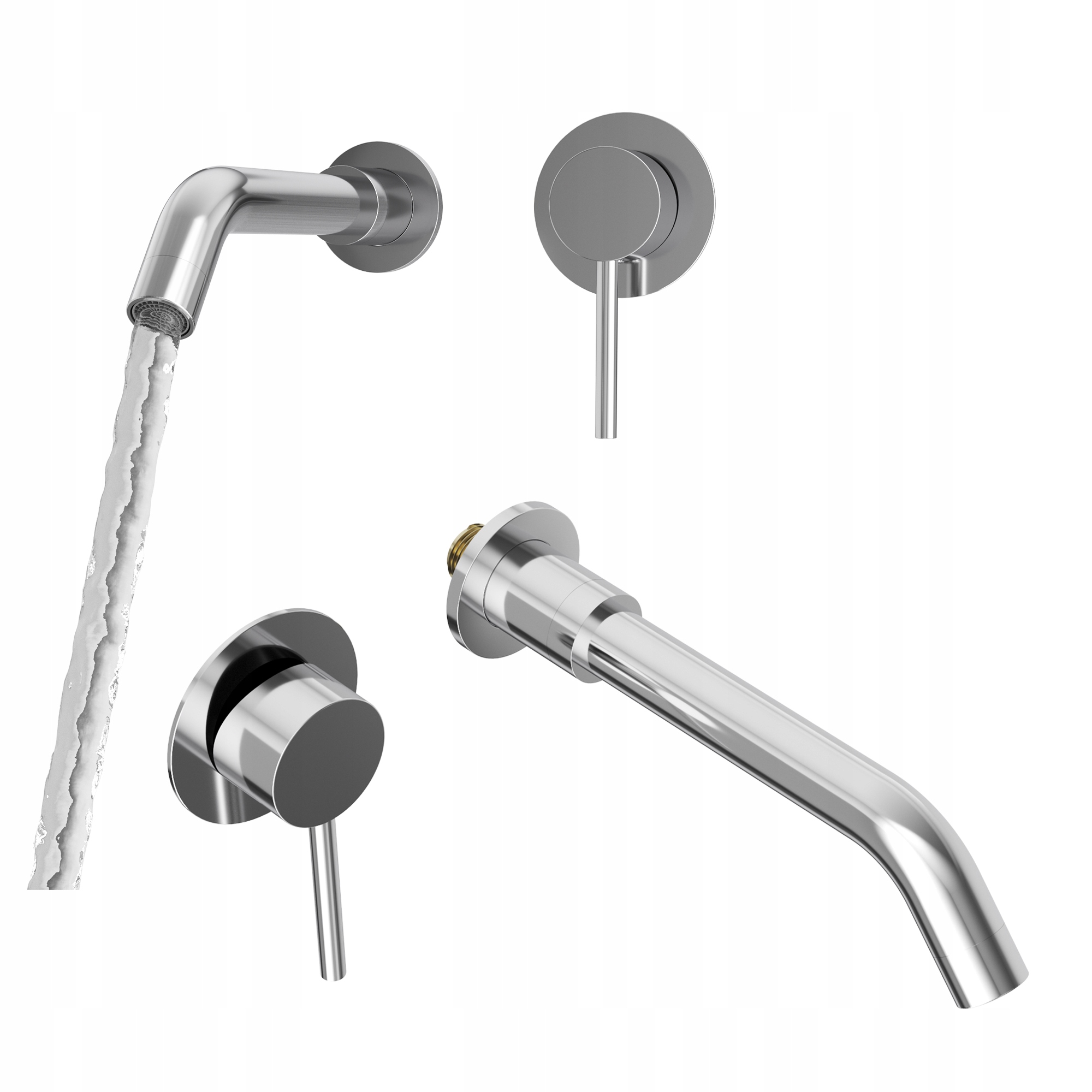 Umývadlová Batéria Chrómová Podomietková Do Kúpeľne Mosadzná Box Kohútik Kivo