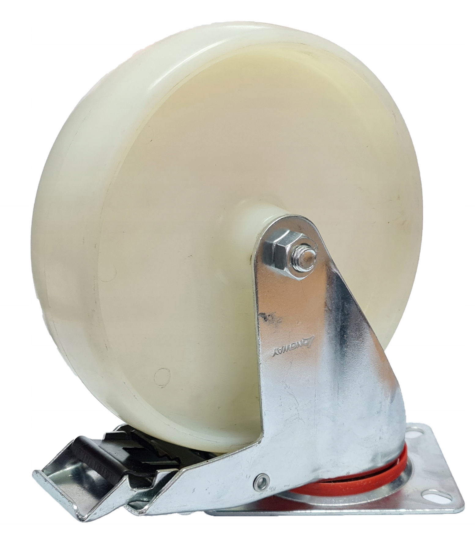 KOŁO OBROTOWE POLIAMID DO WÓZKA 200 mm Z HAMULCEM Marka Kastory