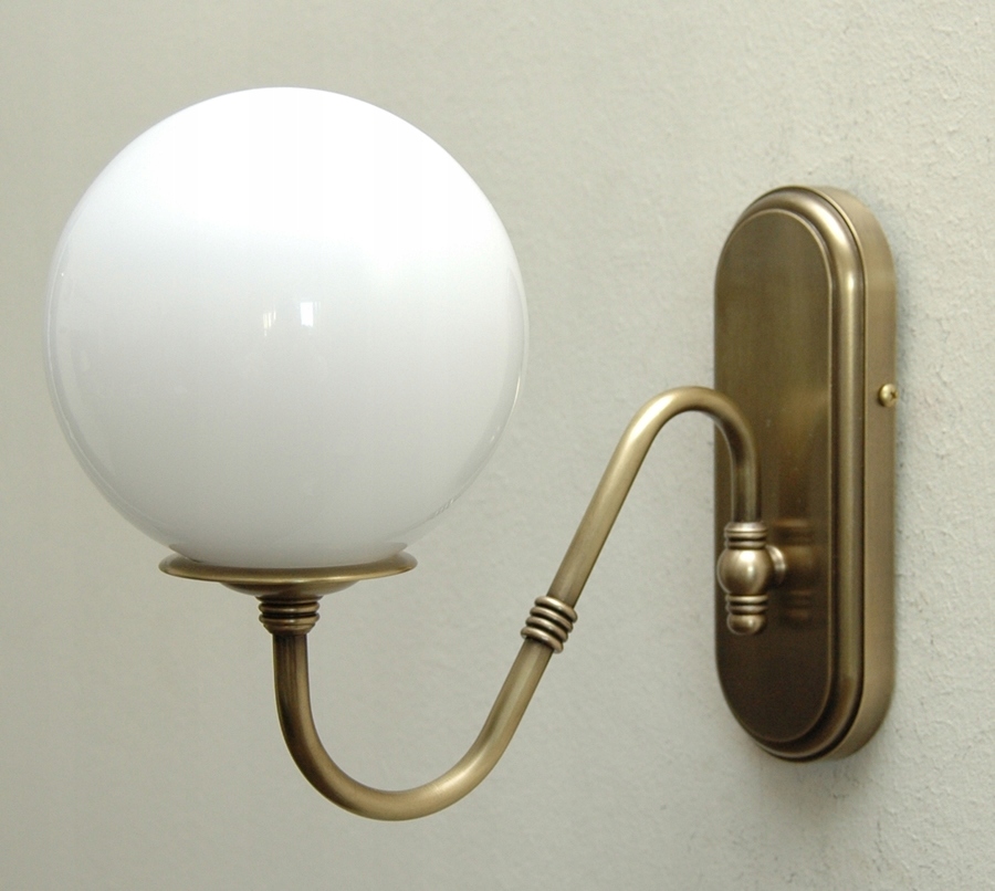 Mosadzné nástenné svietidlo, nástenná lampa z mosadze