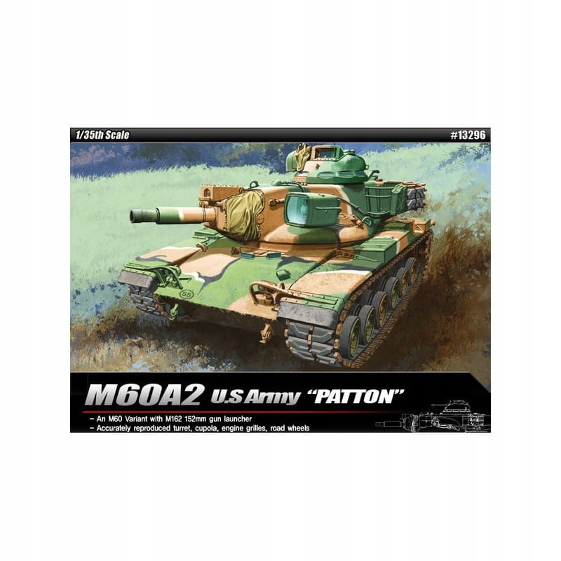 Academy 13296 M60A2 Patton Tank Měřítko 1/35 Hobby Plastová sada Novinka
