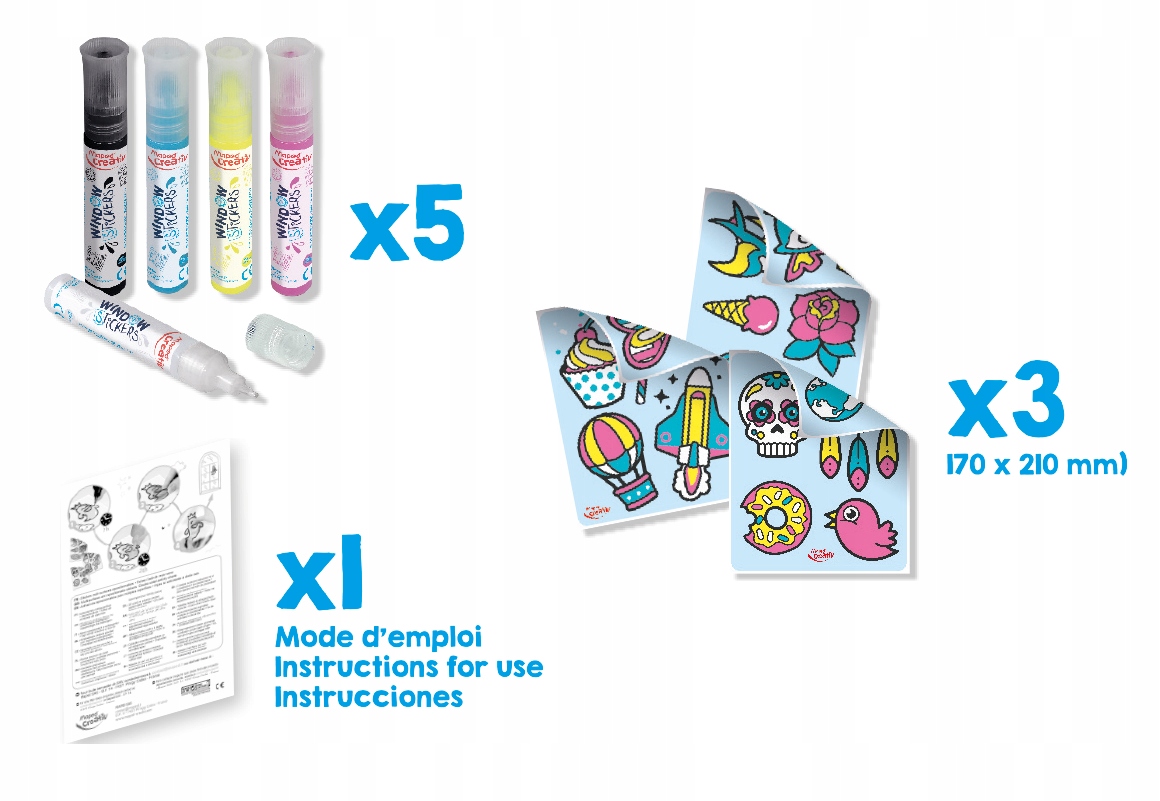 Farby żelowe witrażowe+ szablony Maped Creative 5+ Marka Maped