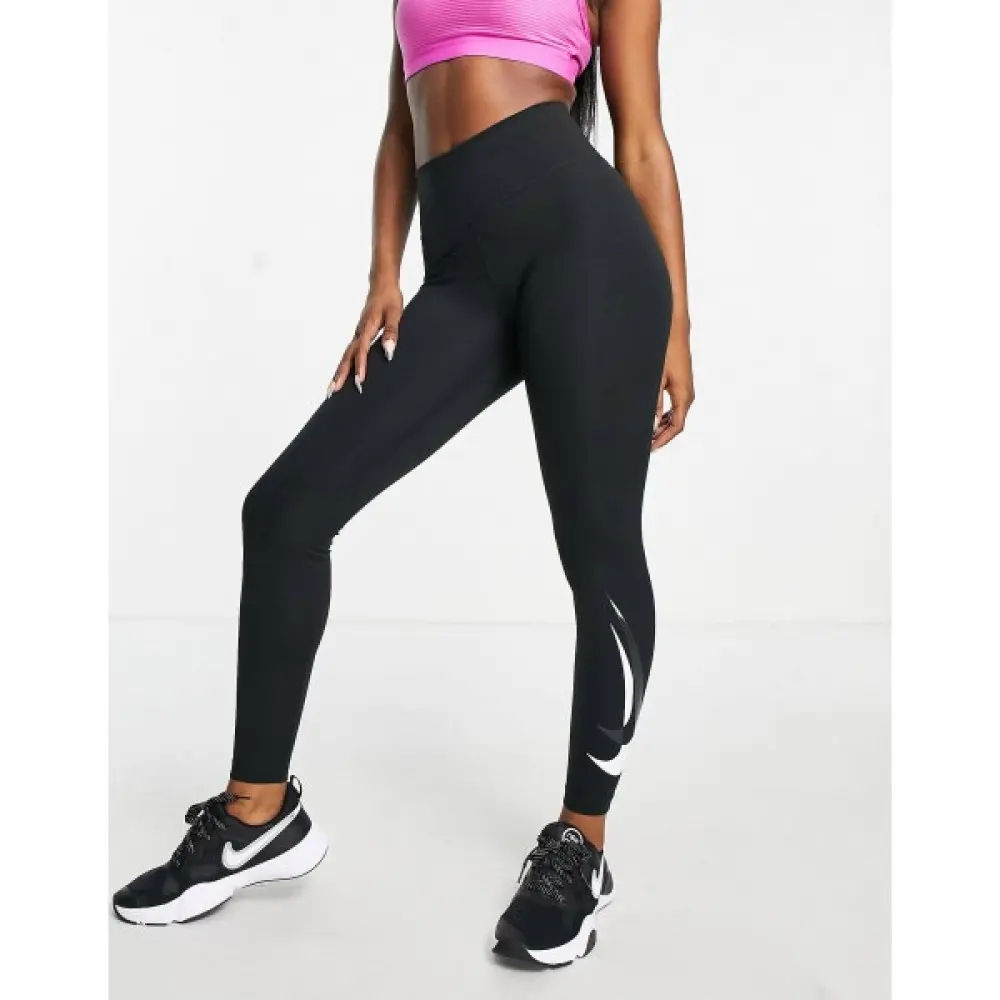 Nike Dámské Legíny One Dri-fit 7/8 Swoosh Running Tights MID Rise DD6835-010 R S