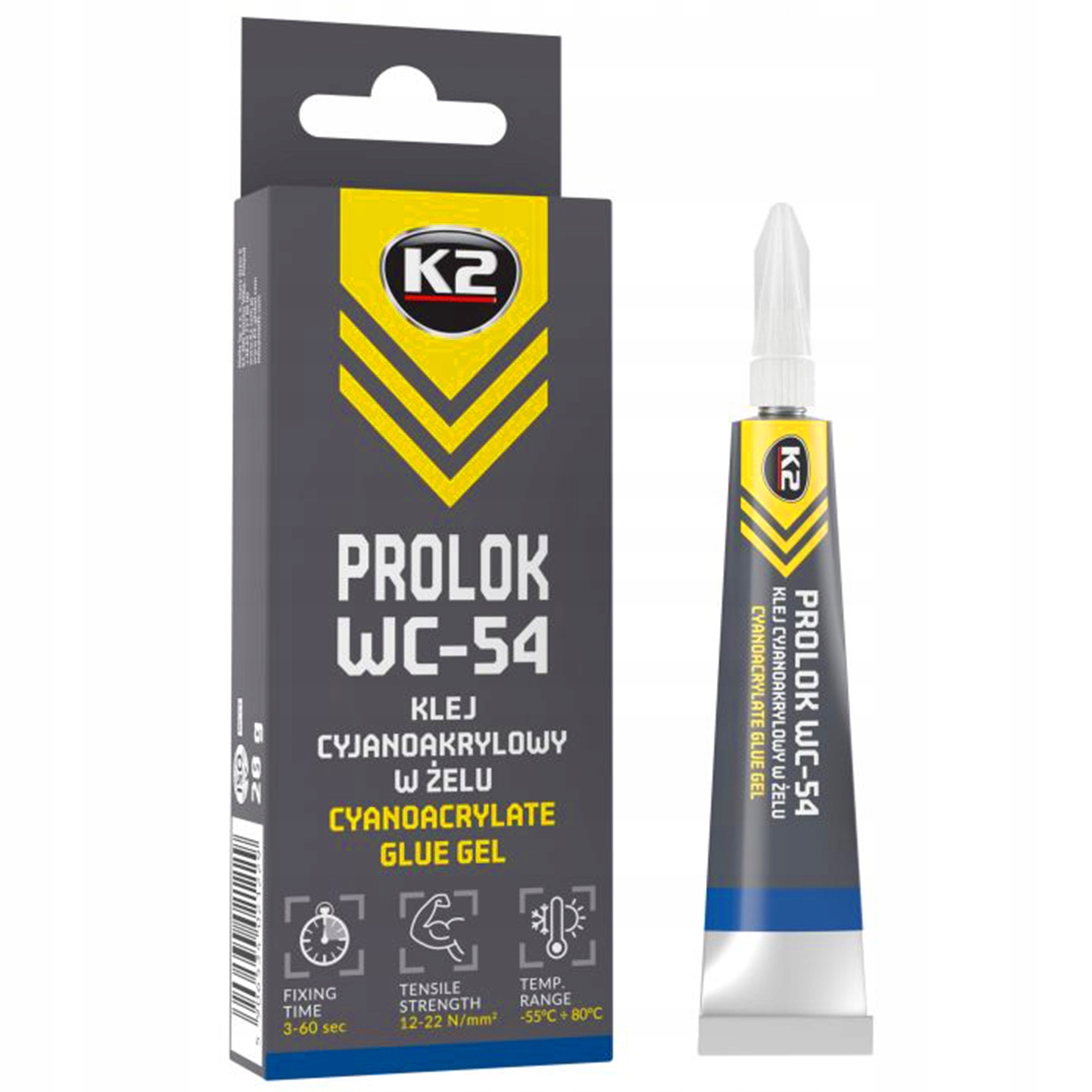 Klej Cyjanoakrylowy W Żelu Błyskawiczny Superglue K2 Prolok WC54 20ML