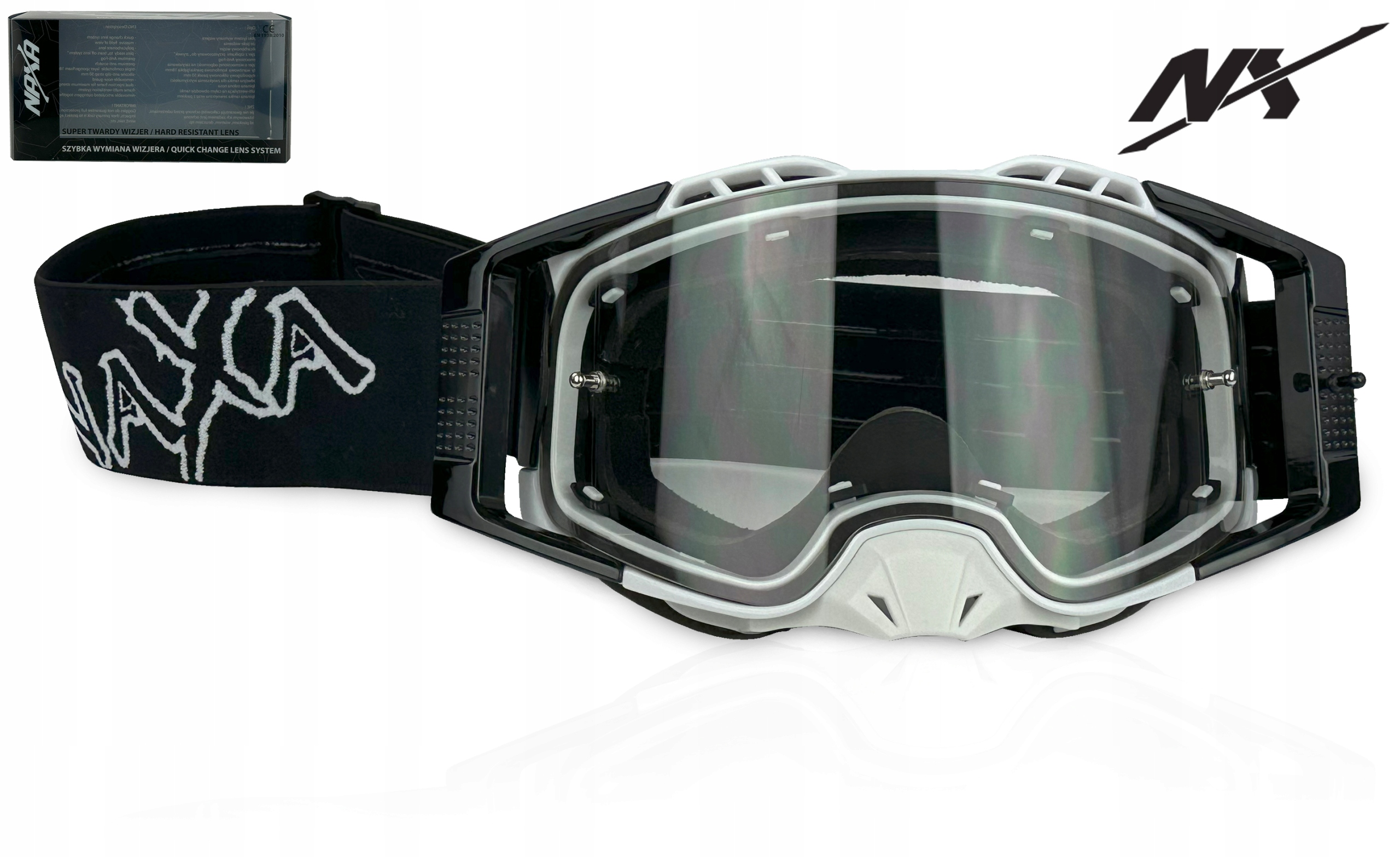 naxa> Prémiové Brýle Cross Atv Dh Odnímací Tvrdý Anti-fog Hledáček Certifikace