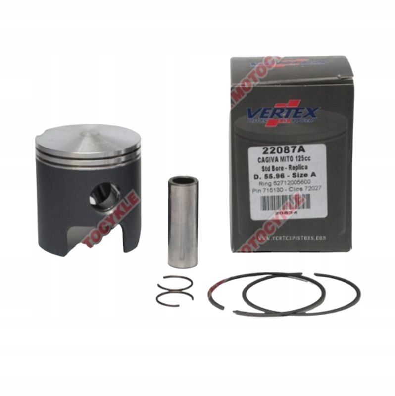 Vertex Piest Cagiva Mito 125 -'93, '99-'07 (56,00 MM) (konvexné Dno) (prsník)