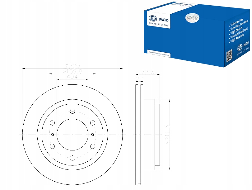 Тормозной диск Hella пагид MR418067 DSK2255 2401