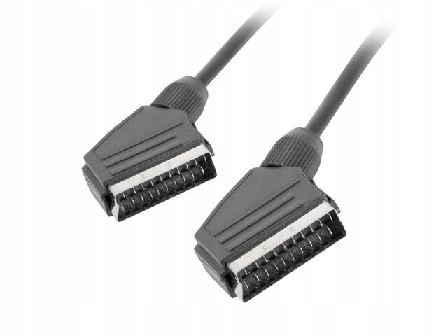 Lanberg Kabel Scart 1,8M M/M Do Tv Audio Wideo Do Kompatybilnych Urządzeń