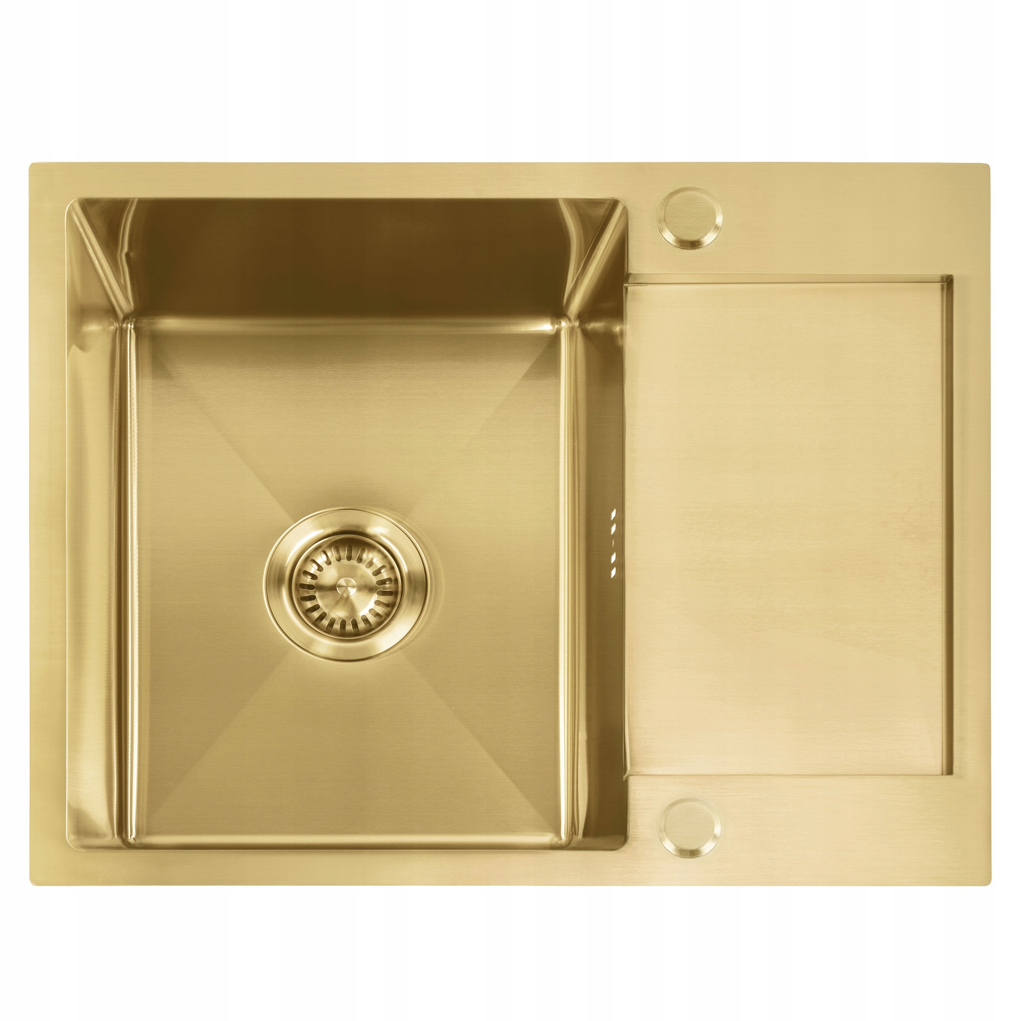 Jednokomorový Drez S Odkvapkávačom Zlatý Rea Paul Brush Gold 48 cm