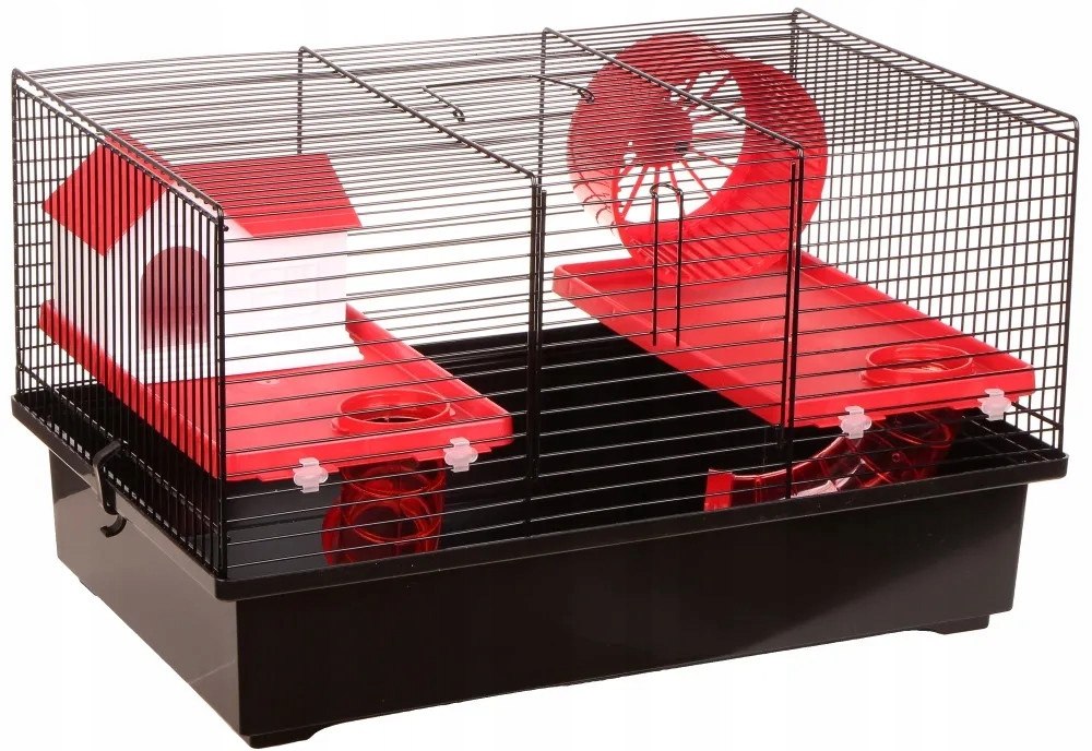 Klatka Dla Chomika Gryzonia Myszy Chomiczka Domek Kołowrotek Tunele Miska