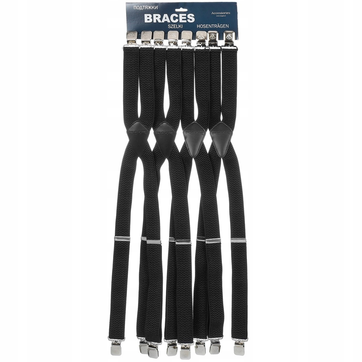 Szelki do spodni męskie eleganckie mocne X Materiał dominujący guma