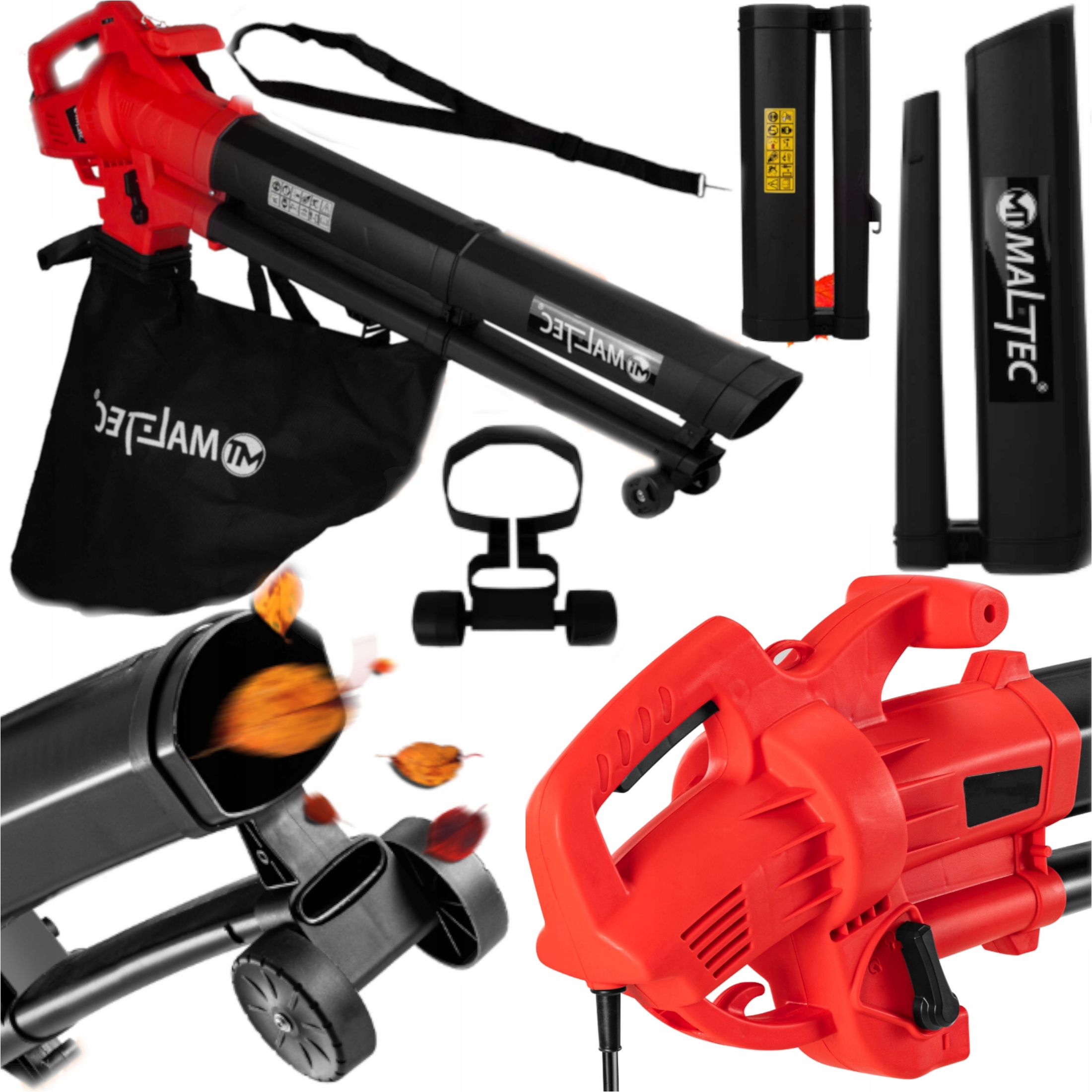 Foukač Vysavač 3v1 S Drtičem Kolečka