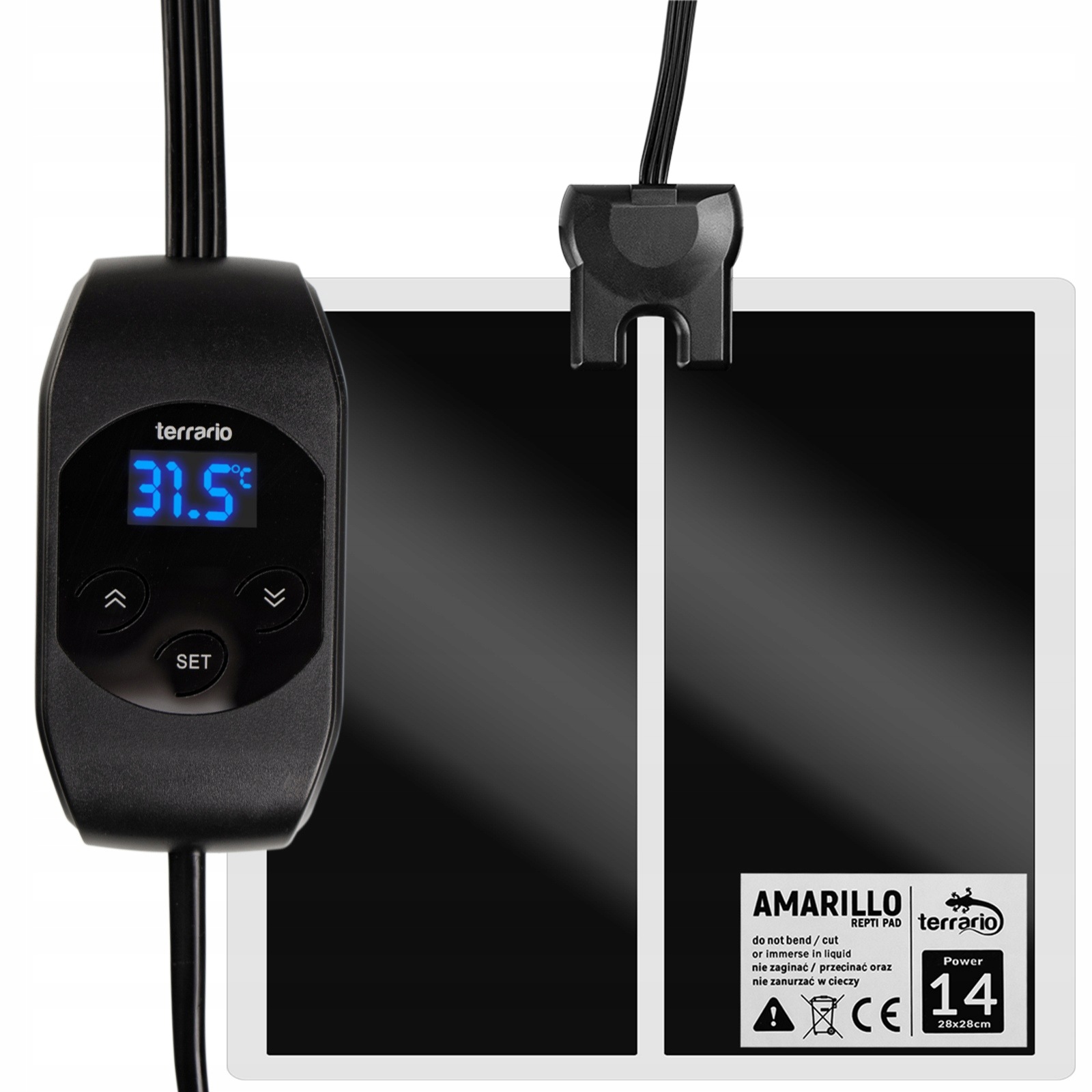 Vyhřívací Podložka Teraristický LCD Termostat Pro Plazy Paměť 14W