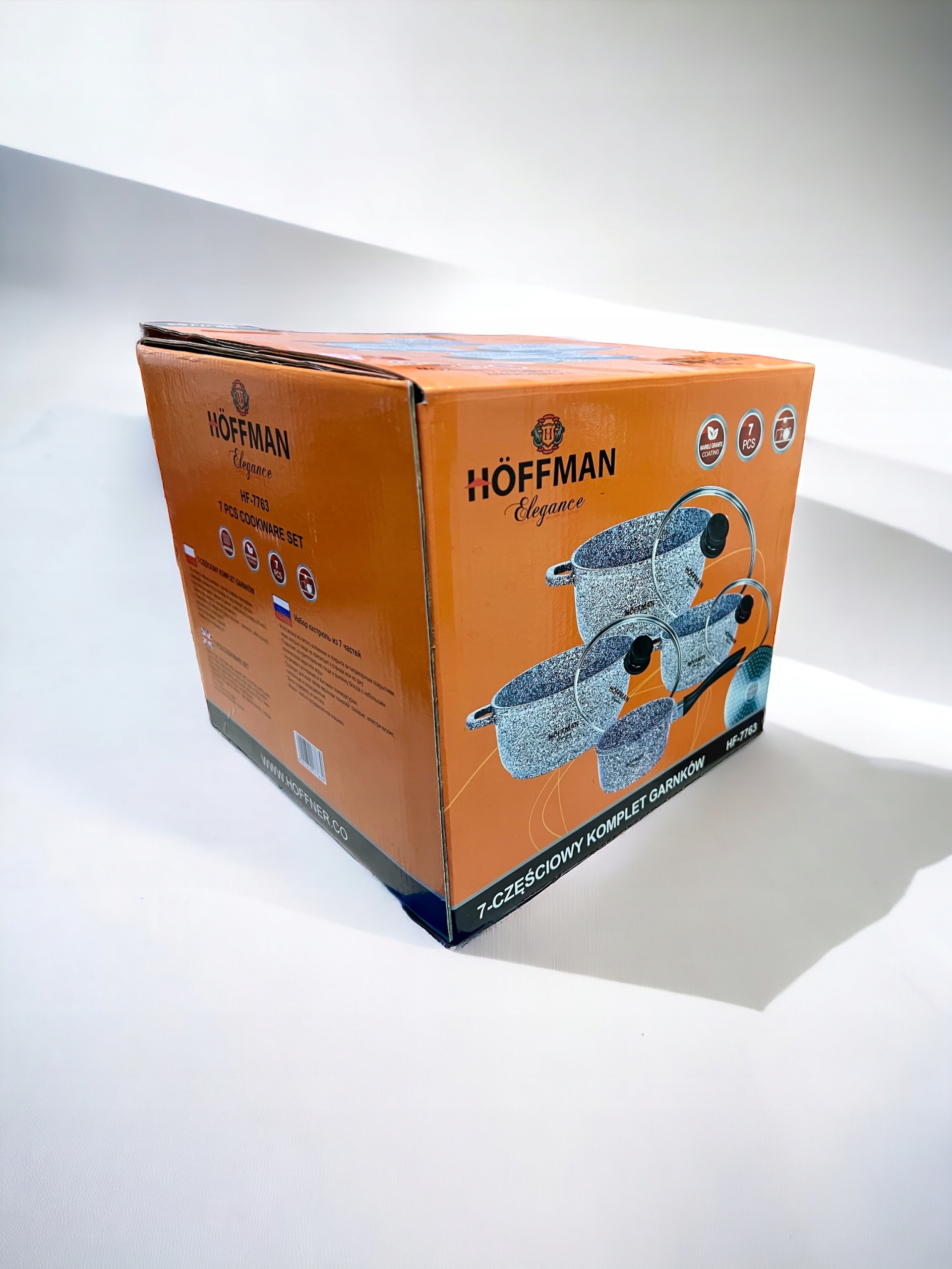 Zestaw garnków Hoffman PROSTA aluminiowe 7 el. Liczba elementów w zestawie 7