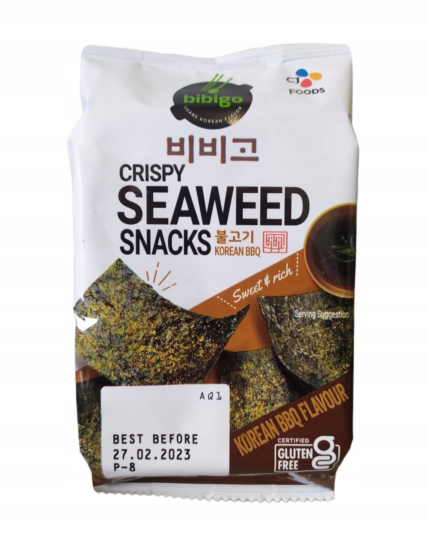 

Snacki nori o smaku Bbq Bibigo 5g