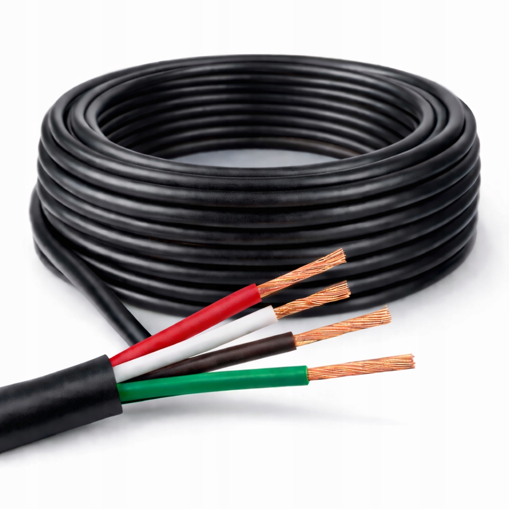 Przewód kabel samochodowy przyczepowy YLYs 4x0,75 Elektrokabel 20m