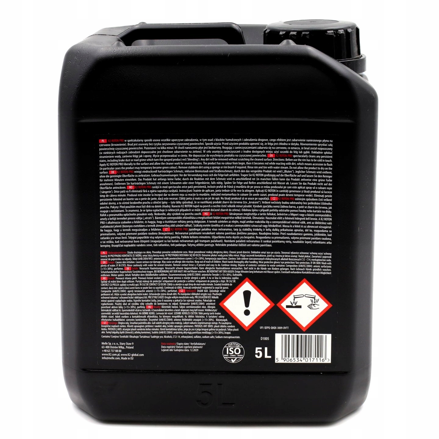 Plyn do Mycia Felg K2 Roton Pro 5L Packaging Volume 5000 ml