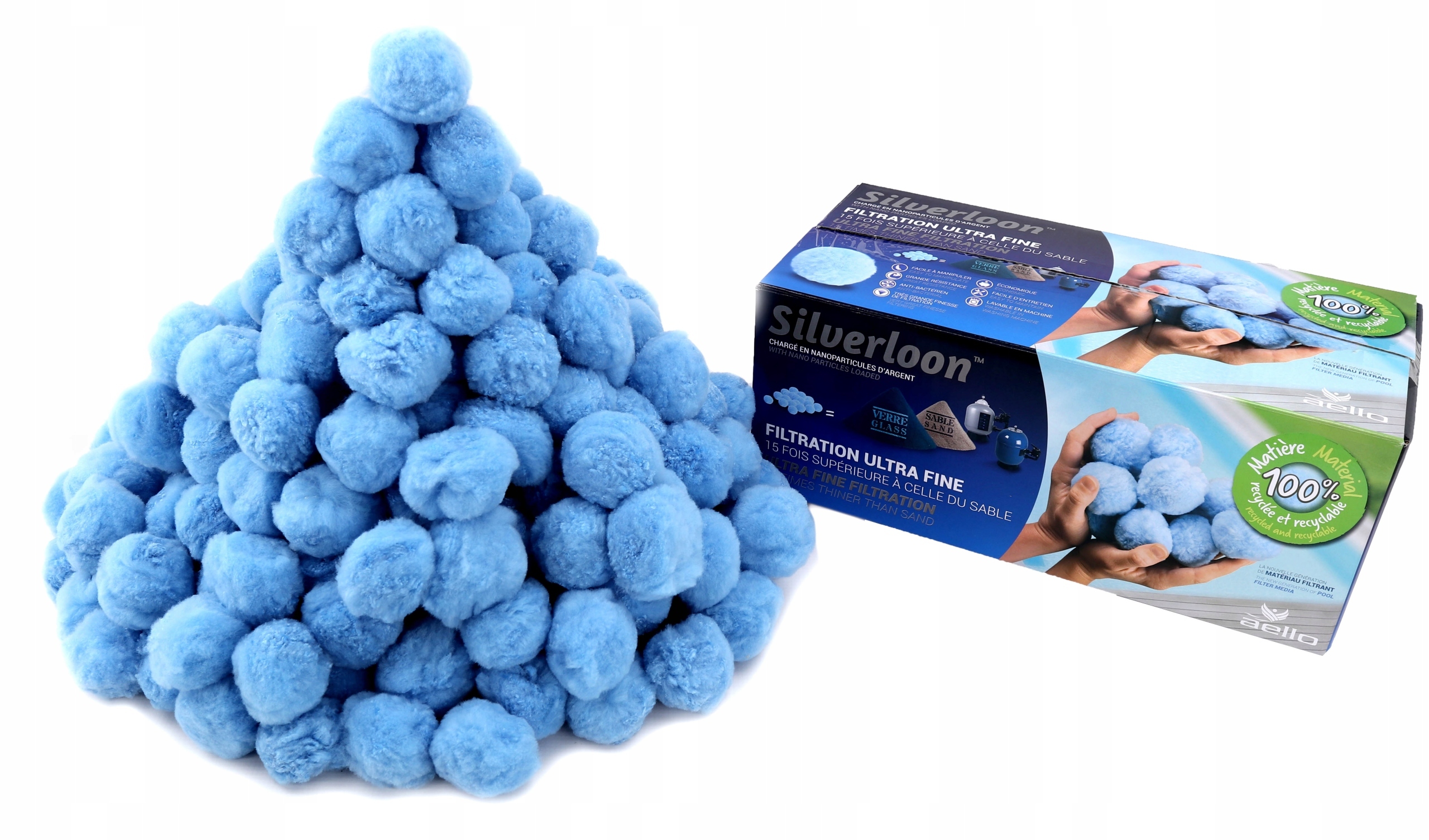 Kulki Filtracyjne z Jonami Srebra Wkład Pompa Filtr Basen Silverloon 700g