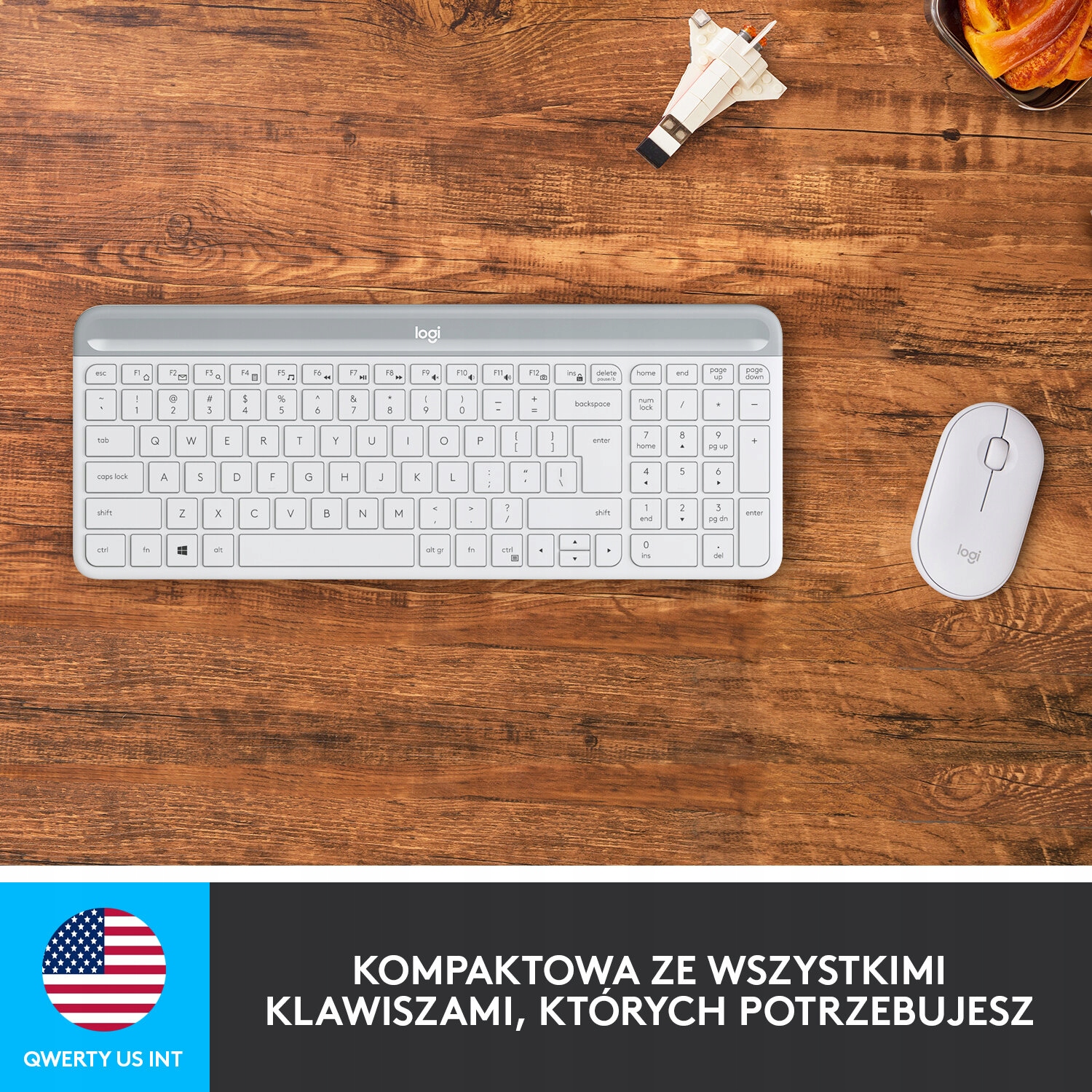 NOWY ZESTAW BEZPRZEWODOWY KLAWIATURA + MYSZ LOGITECH MK470 (K470 + M340) Stan opakowania oryginalne