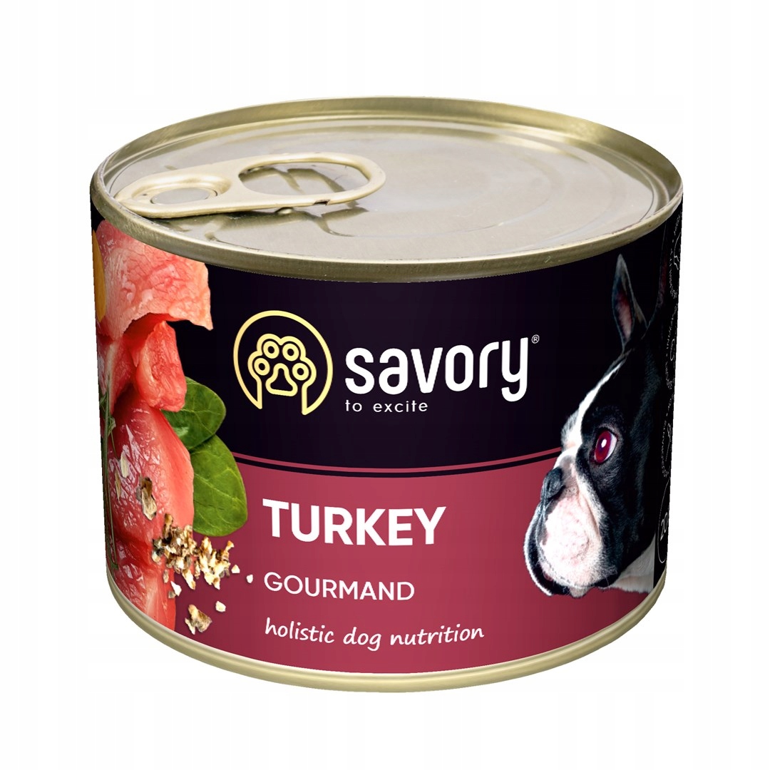 Savory vlhké krmivo pro psy adult krůta všech plemen 24x200 g