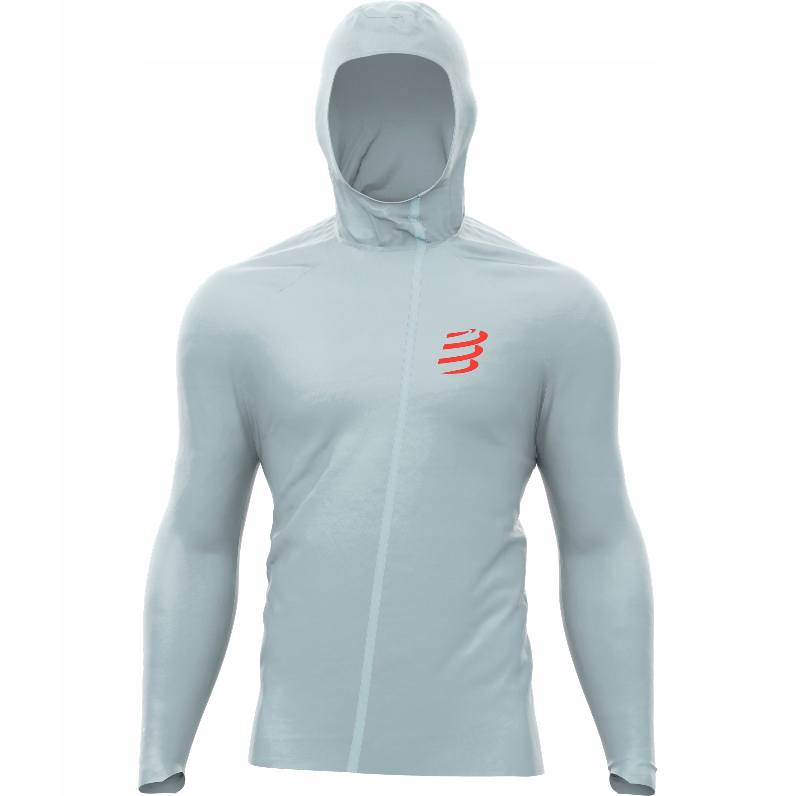 Kurtka Przeciwdeszczowa Męska do Biegania Compressport Hurricane Szara XL