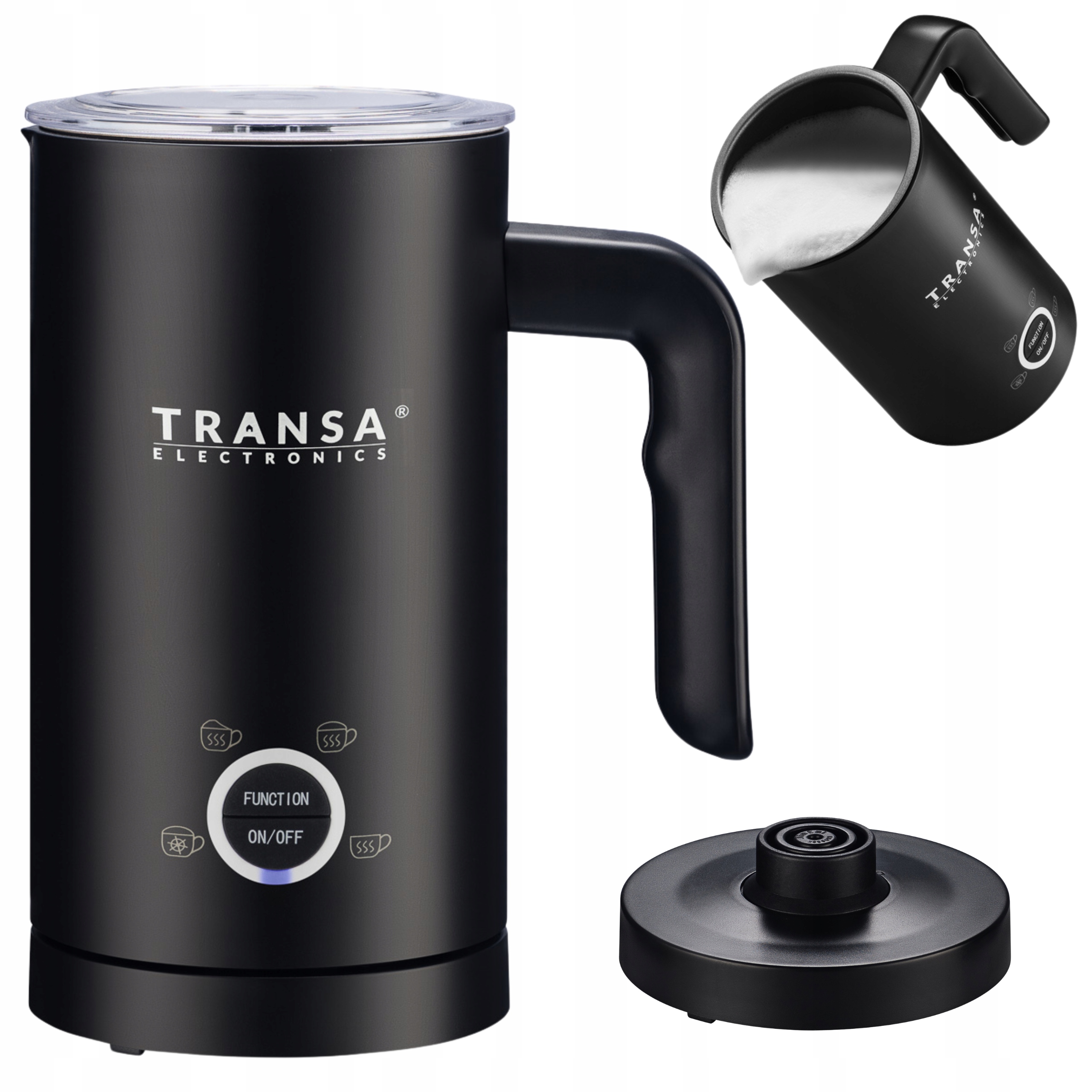 Spieniacz do mleka z Podgrzewaczem MilkyBlack 4 Tryby Spieniania Mleka 500W