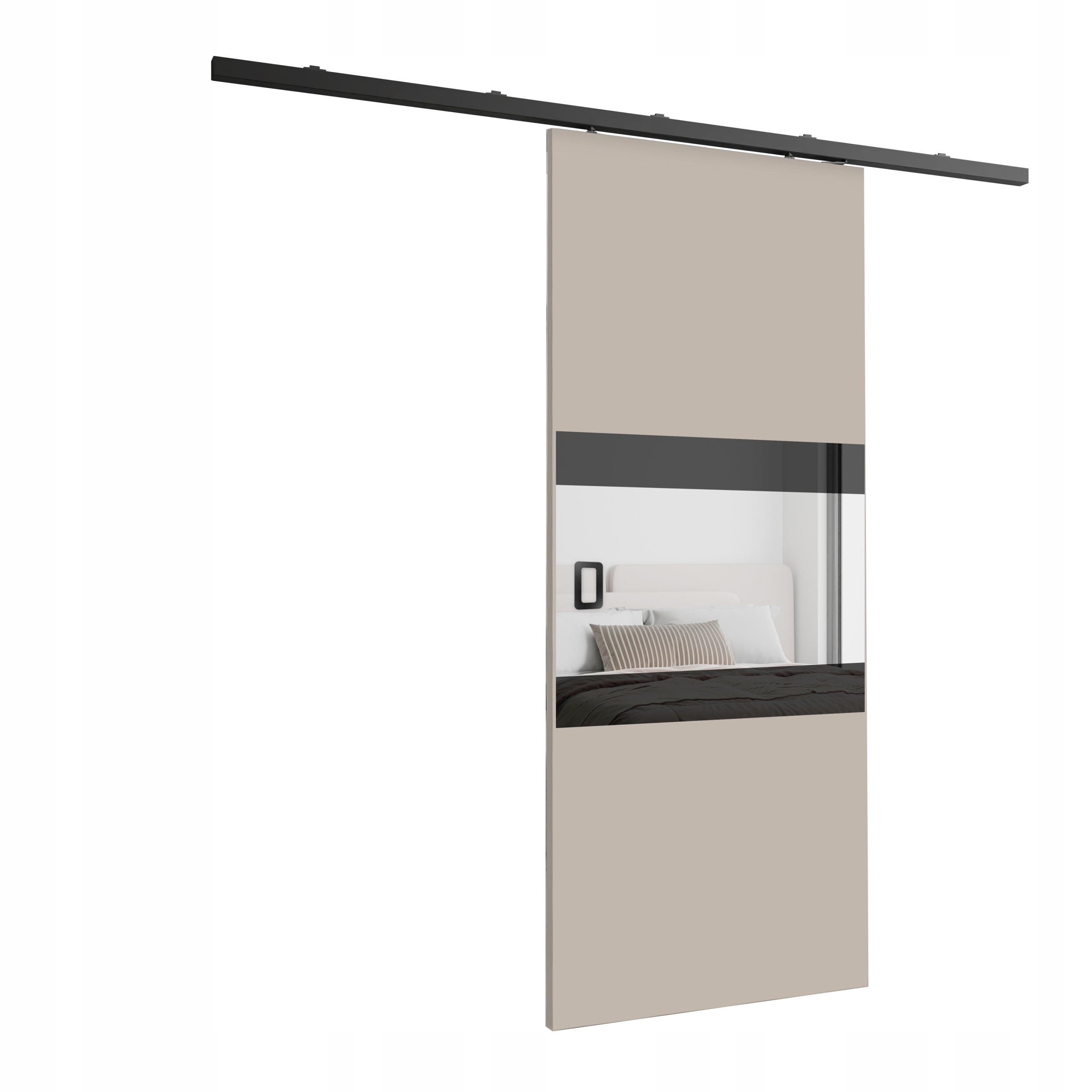 Posuvné nástěnné dveře HS-45 Dori 60 kašmír zrcadlo