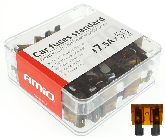 Bezpieczniki samochodowe płytkowe STANDARD 7,5A 50