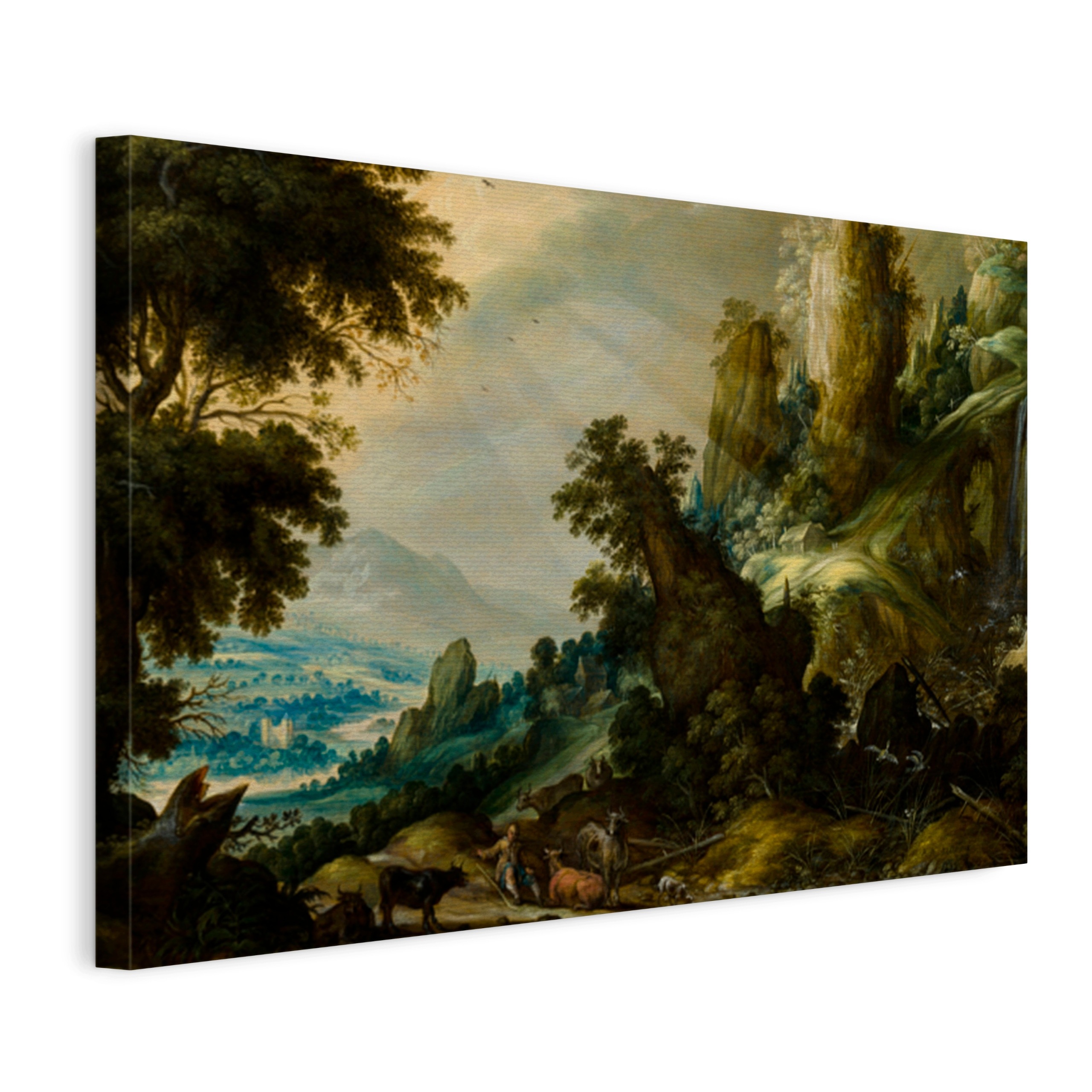Obraz Na Plátne Kerstiaen De Keuninck Horský Kraj S Vodopádom 120x80