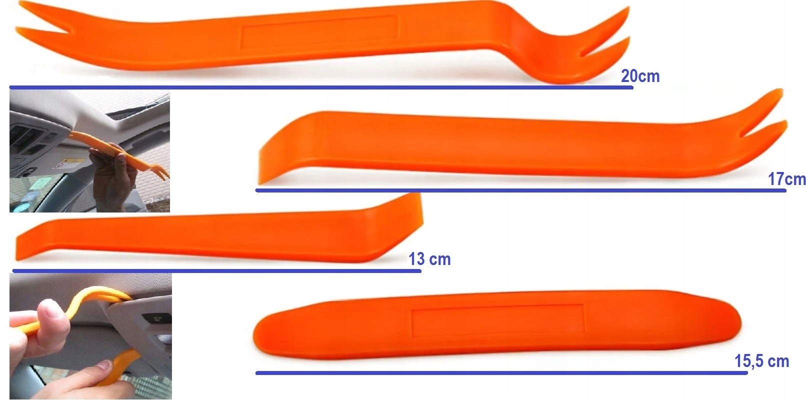 ŚCIĄGACZE NARZĘDZIA DO DEMONTAŻU TAPICERKI ŁYŻKI DŹWIGNIE DO LAMP RADIA Rodzaj ściągacz do tapicerki