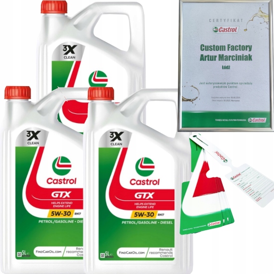 CASTROL GTX 5W30 RN17 15L MB 226.52 RENAULT RN17 + ZAWIESZKA
