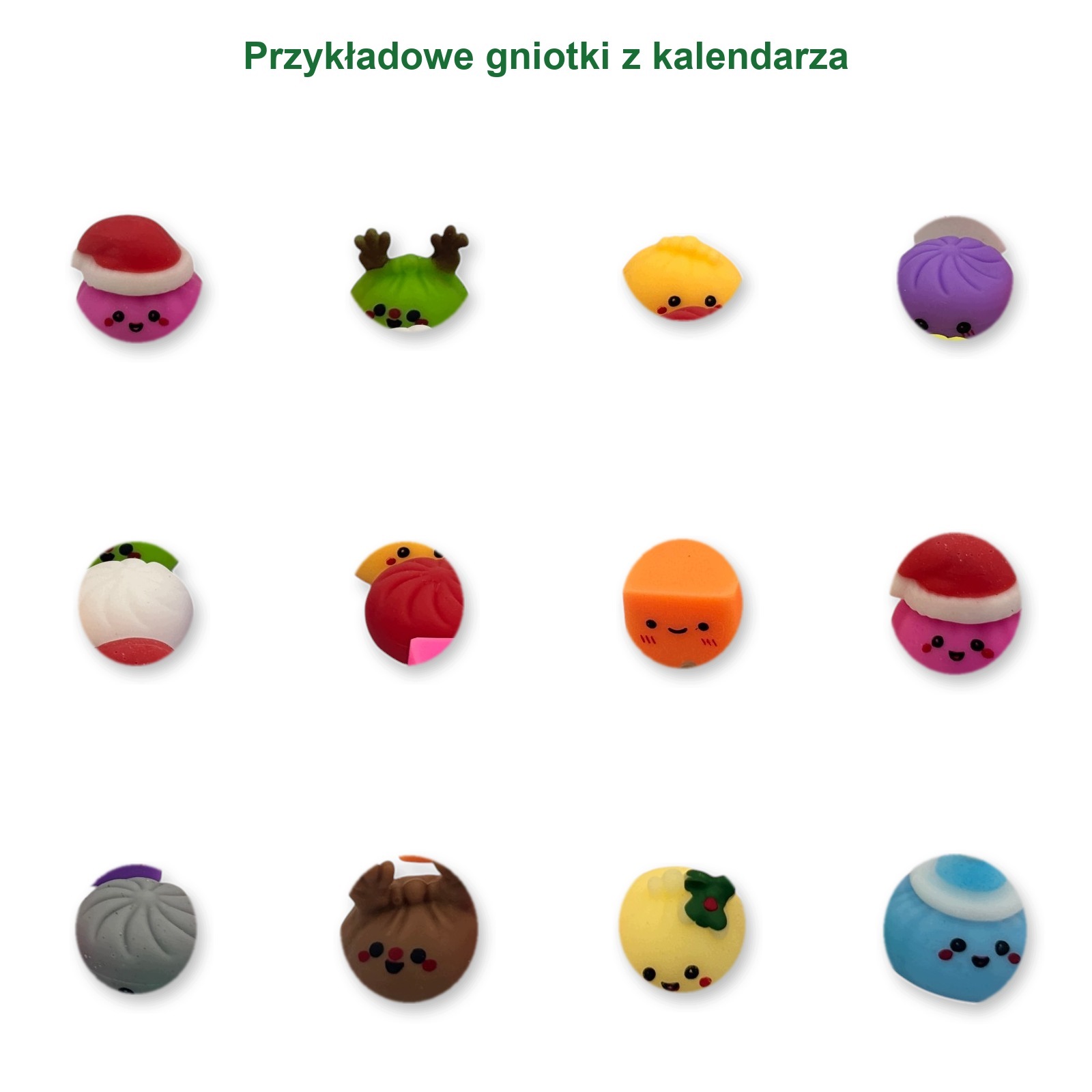 Адвент-календарь 2026, 24 праздничные мялки Squishy Dumpling — фото 7