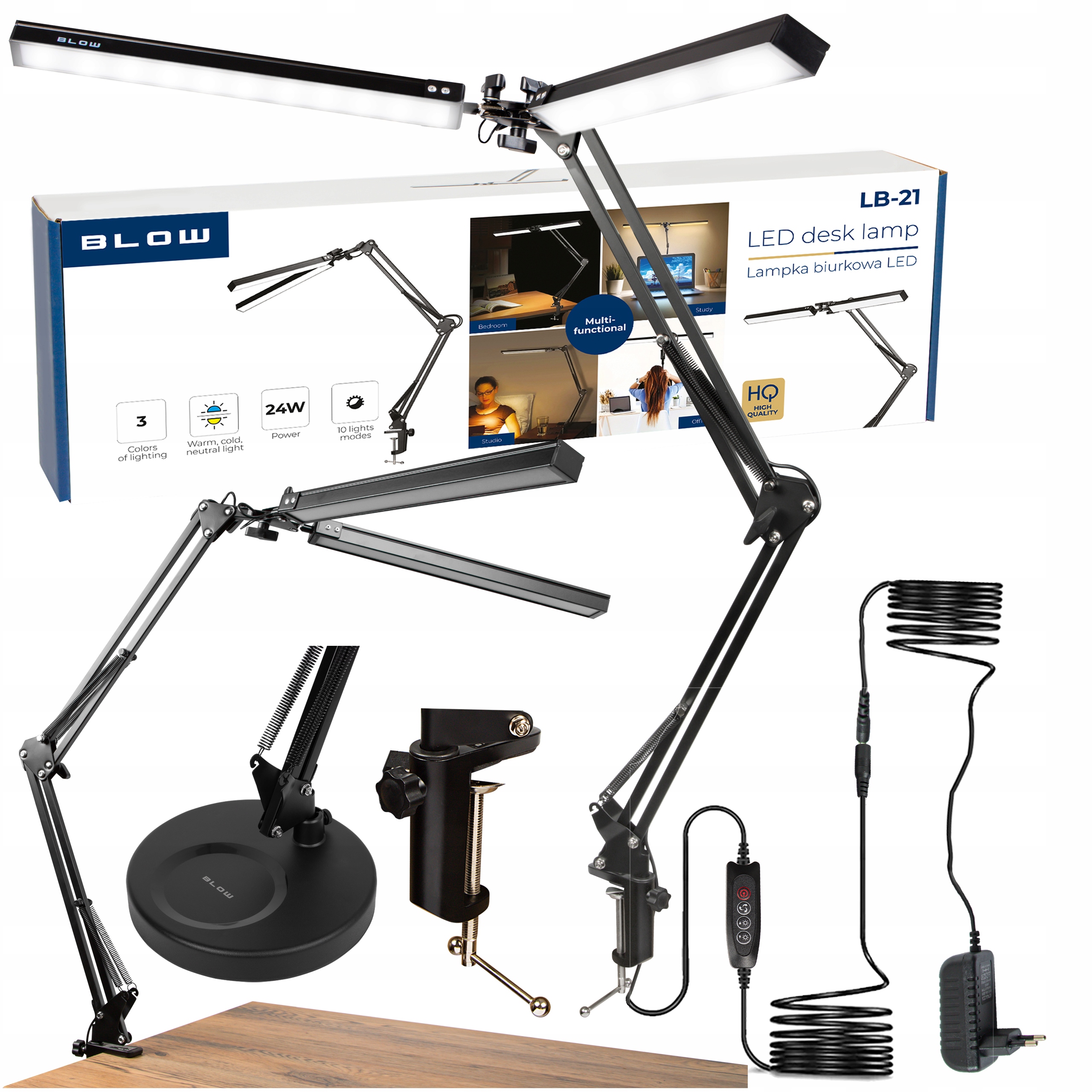 Led Stolní Lampa Stolní Dvojitá Kreslicí Lampa Noční Nastavení