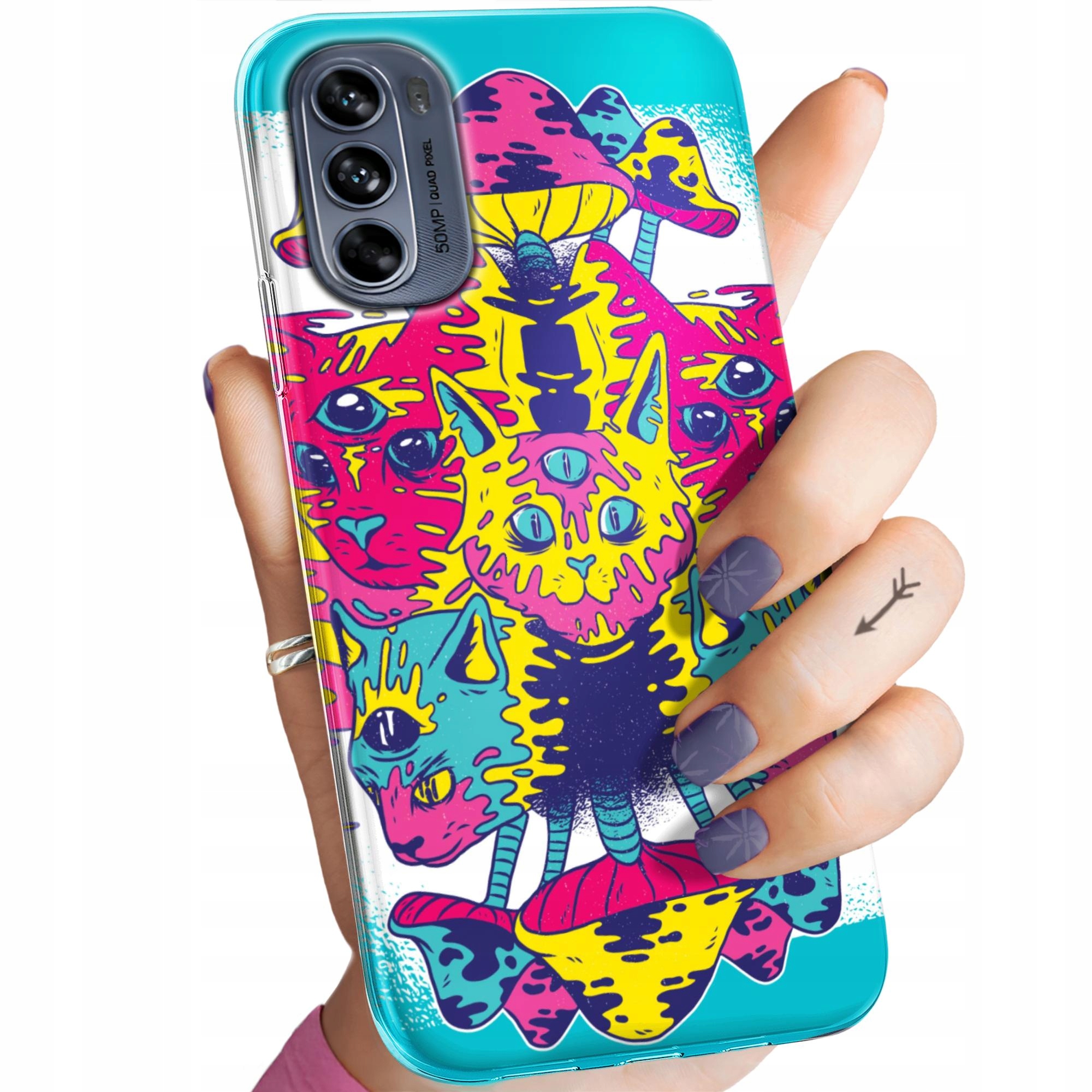 Etui Do Motorola Moto G62 5G Psycho Lsd Psychodelic Grzybki Obudowa