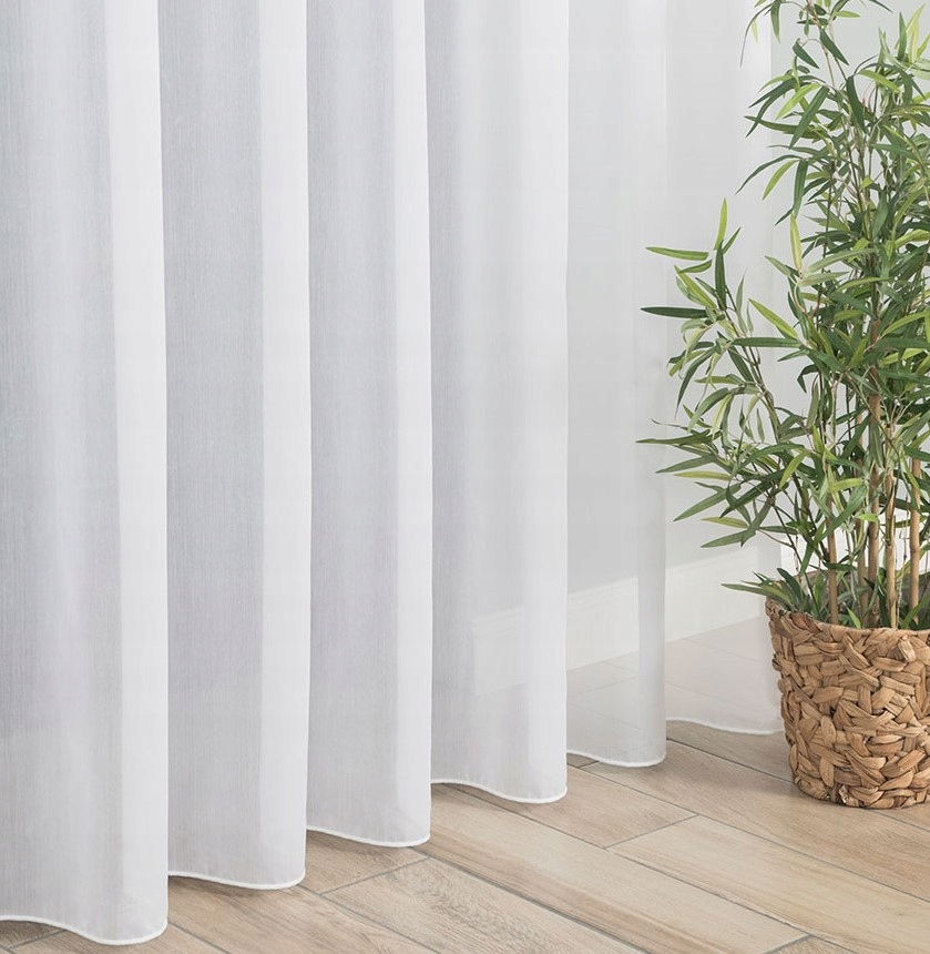 Miękka firanka z obciążnikiem gładka tunel żabki salon 500x250