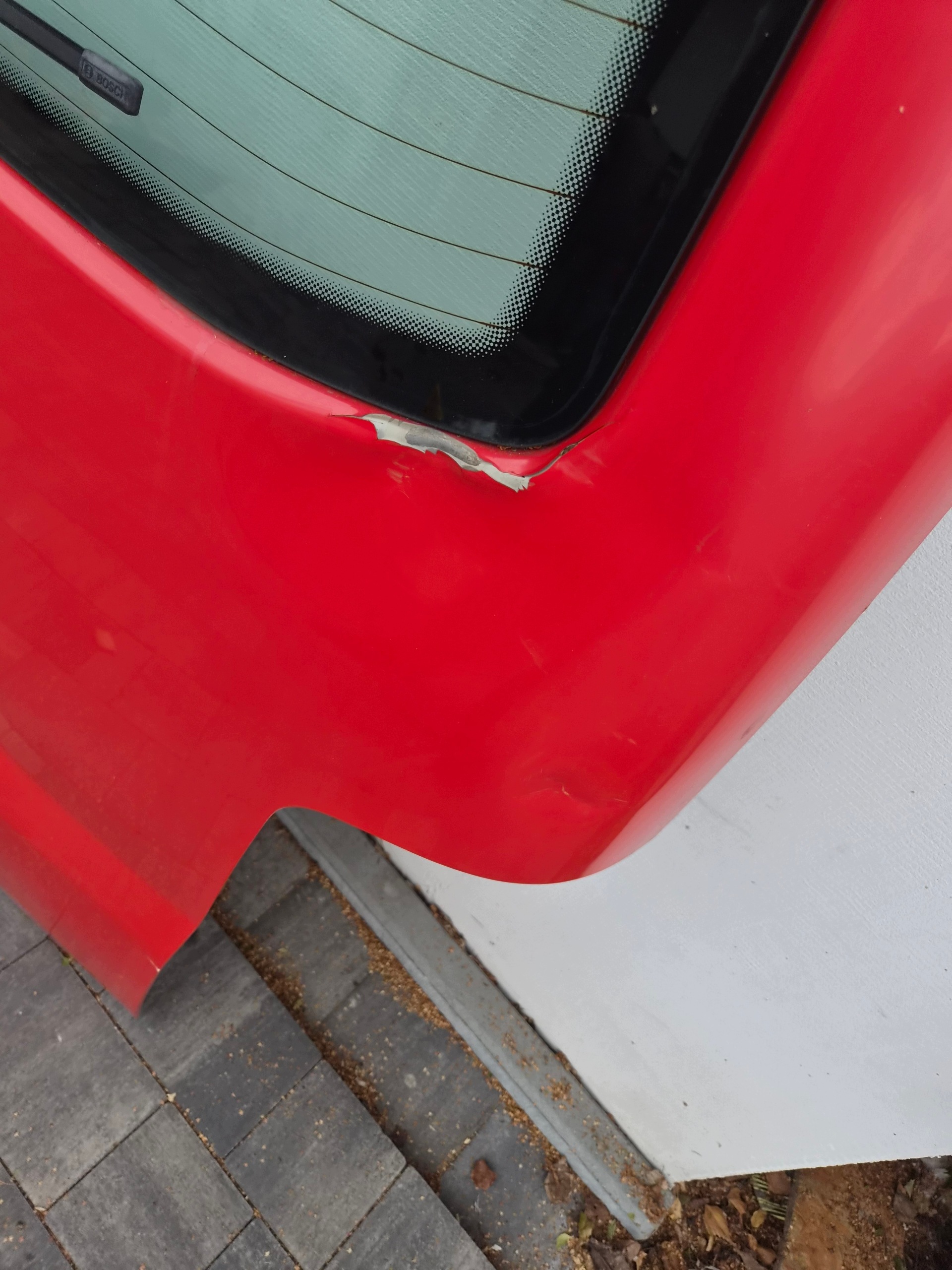 trunk door cover boot VW T5 T5 lift rear part red