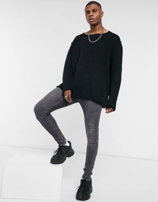 SWETER MĘSKI KLASYCZNY BEZ KAPTURA CZARNY XS 1DCL Płeć mężczyzna