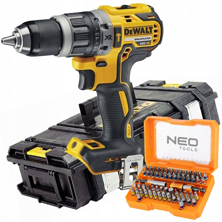 Wkrętarka Udar 18V Body+kufer Tstak Bezsczotkowa Z Bitami Neo Tools
