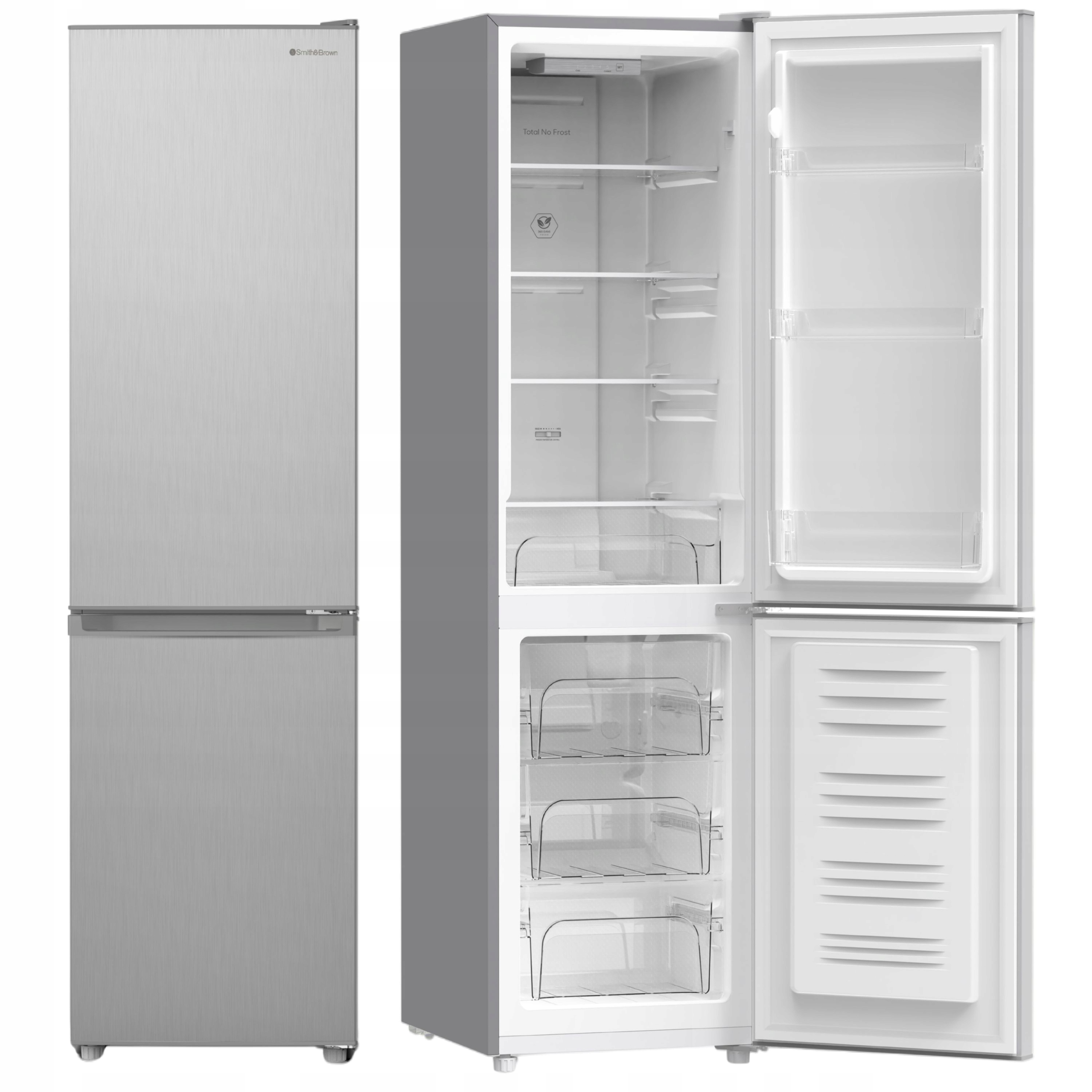 Lodówka No Frost 175cm 225L Smith&Brown SFBF-532-IE3 Inox